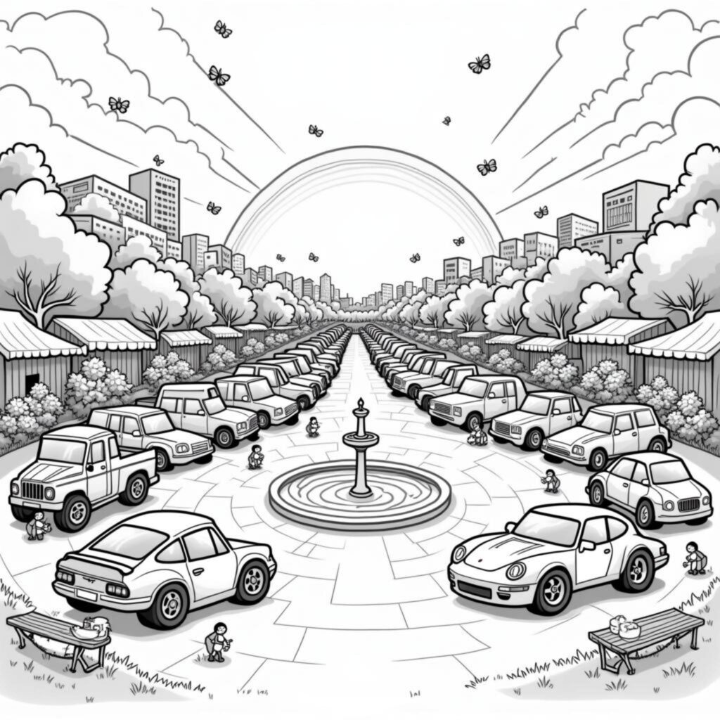 Auto-Kindertagungcopyright-free-kostenlos-ausmalbild-malvorlage-coloringpage