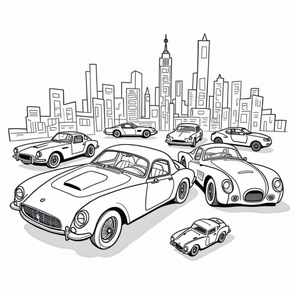 AutoKunstwerkcopyright-free-kostenlos-ausmalbild-malvorlage-coloringpage