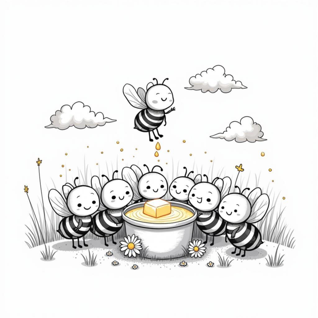 Bienebutterfreudecopyright-free-kostenlos-ausmalbild-malvorlage-coloringpage