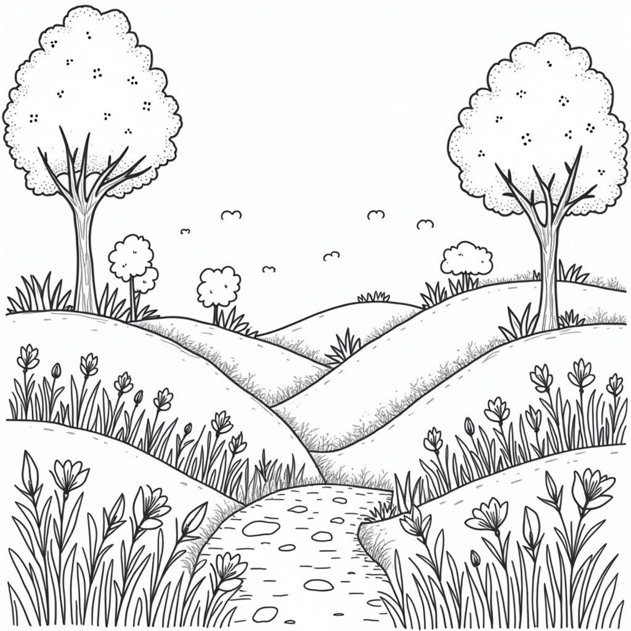 Blumenfreundliches-Gartengewychshauscopyright-free-kostenlos-ausmalbild-malvorlage-coloringpage