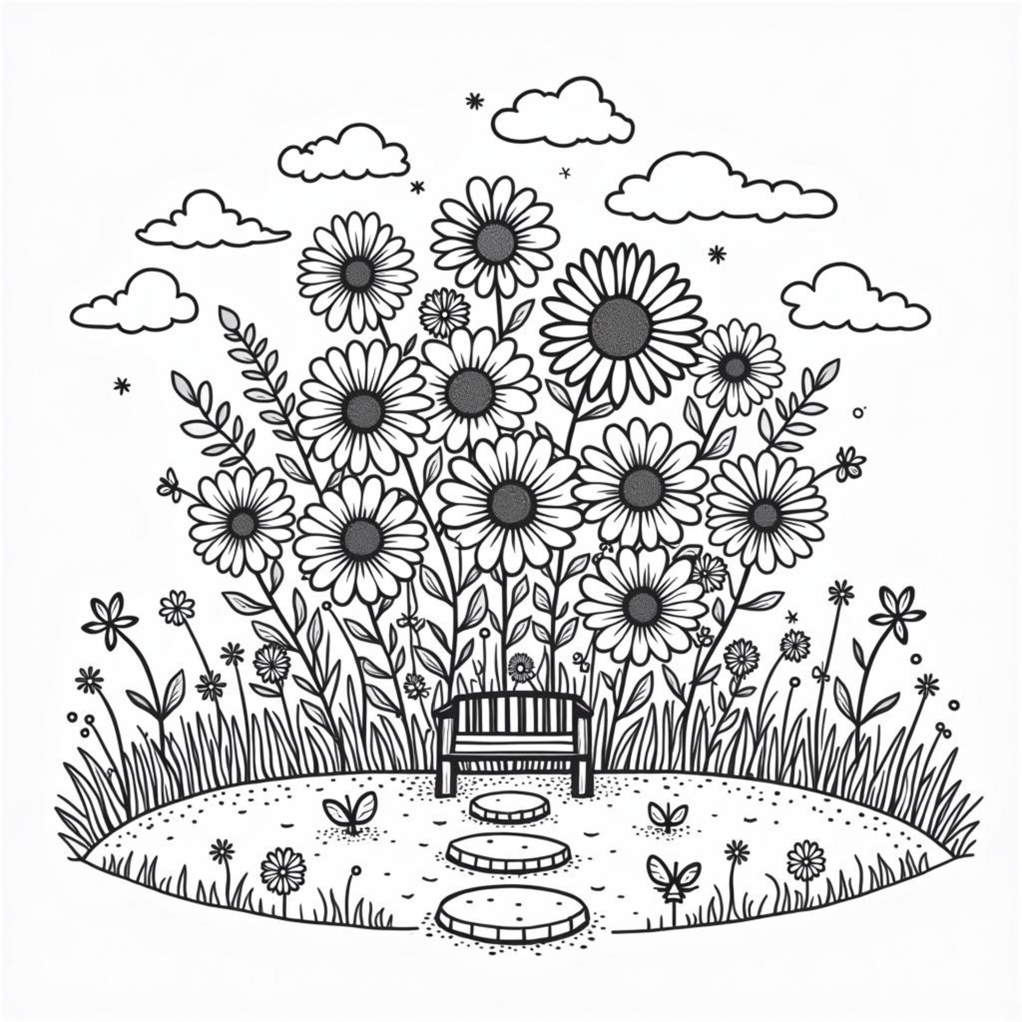 Blumenkugel-Himmelsschlafcopyright-free-kostenlos-ausmalbild-malvorlage-coloringpage