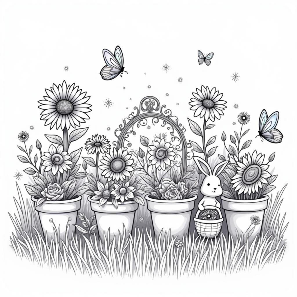 Blumenzauber-Meeresparadiescopyright-free-kostenlos-ausmalbild-malvorlage-coloringpage