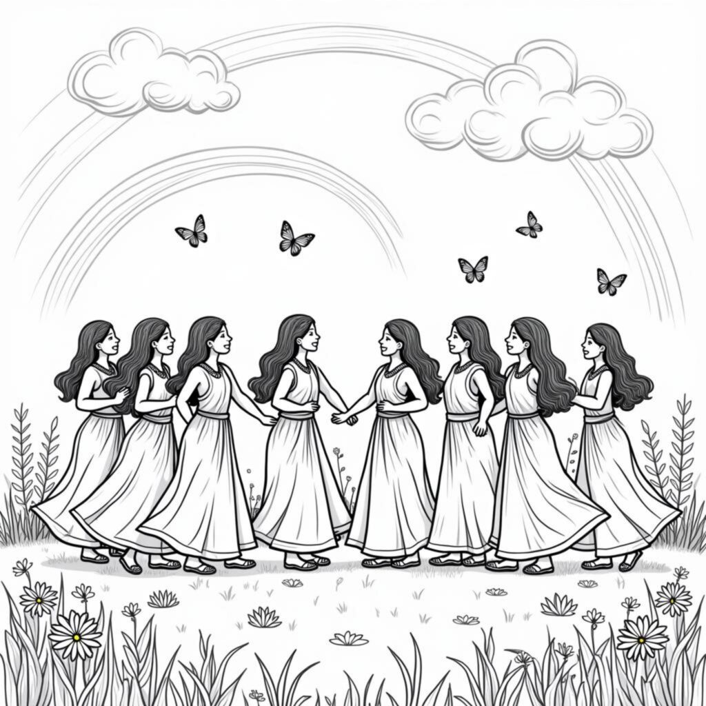 Blumevolk-Fest-Gyttliche-Tanznachtcopyright-free-kostenlos-ausmalbild-malvorlage-coloringpage