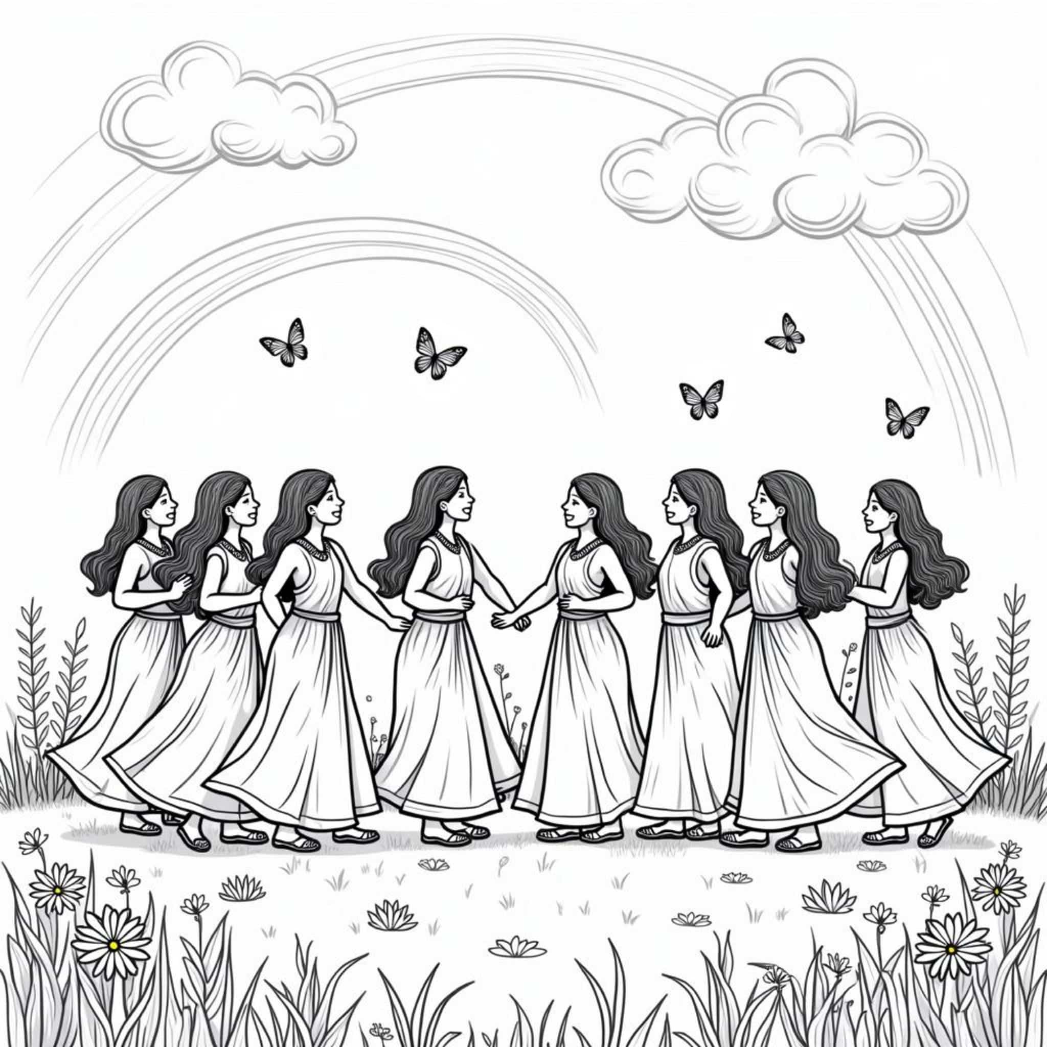 Blumevolk-Fest-Gyttliche-Tanznachtcopyright-free-kostenlos-ausmalbild-malvorlage-coloringpage