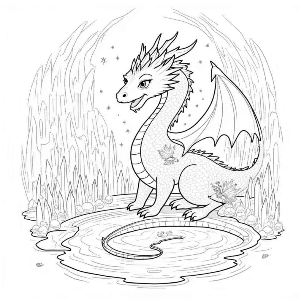 Diamantdrache-Innenraumcopyright-free-kostenlos-ausmalbild-malvorlage-coloringpage