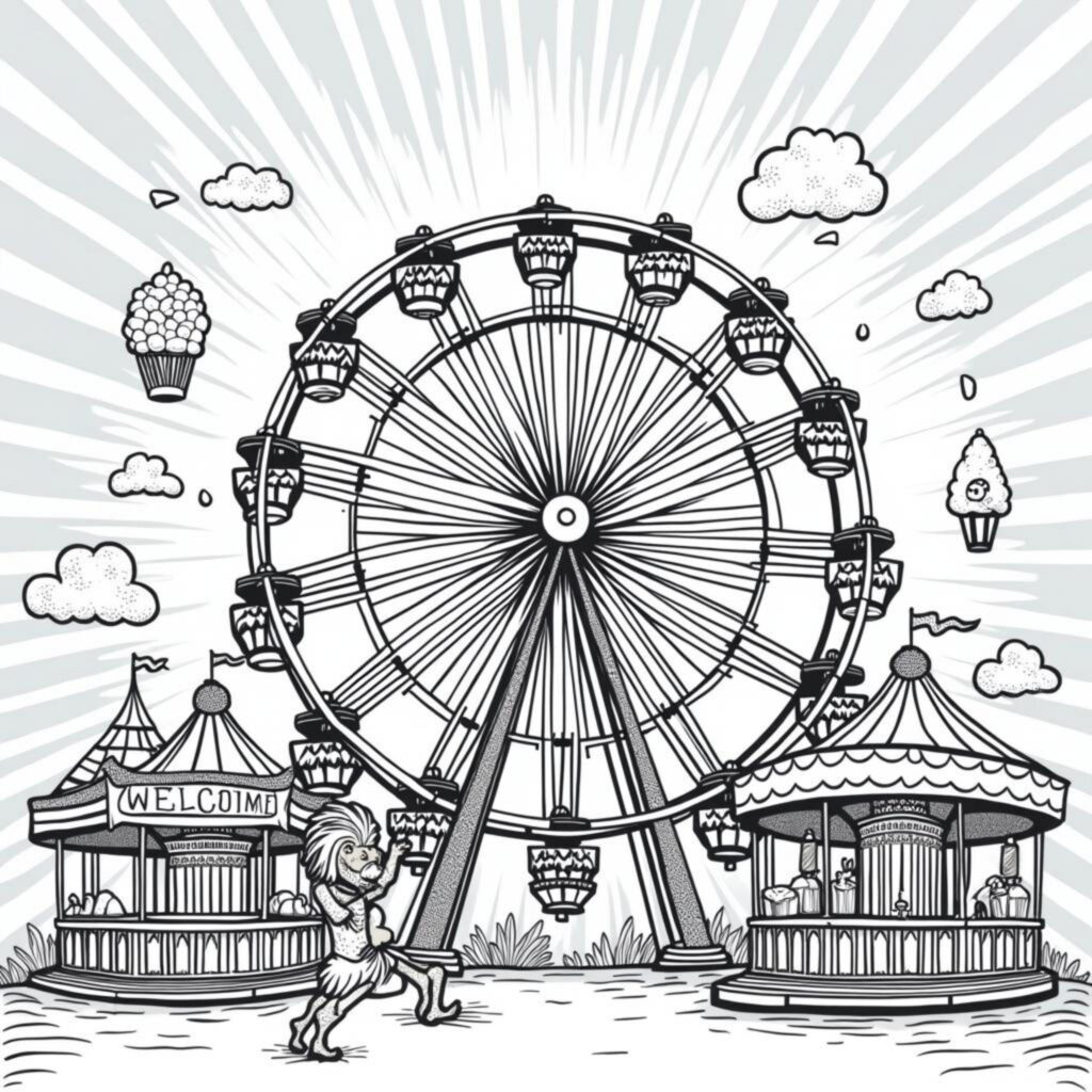 Fernseelichtfestivalcopyright-free-kostenlos-ausmalbild-malvorlage-coloringpage