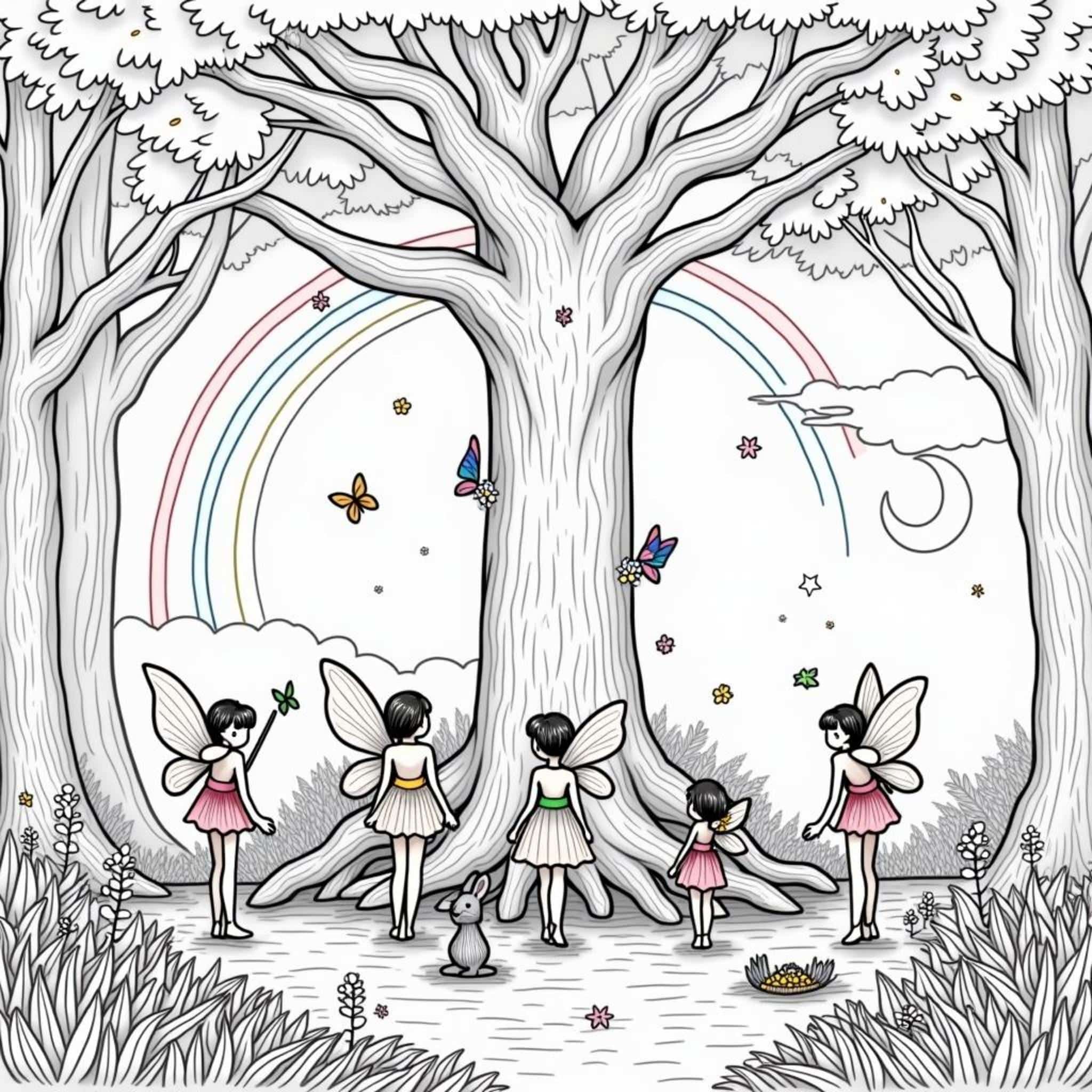 Flugel-der-Myrchenwaldcopyright-free-kostenlos-ausmalbild-malvorlage-coloringpage