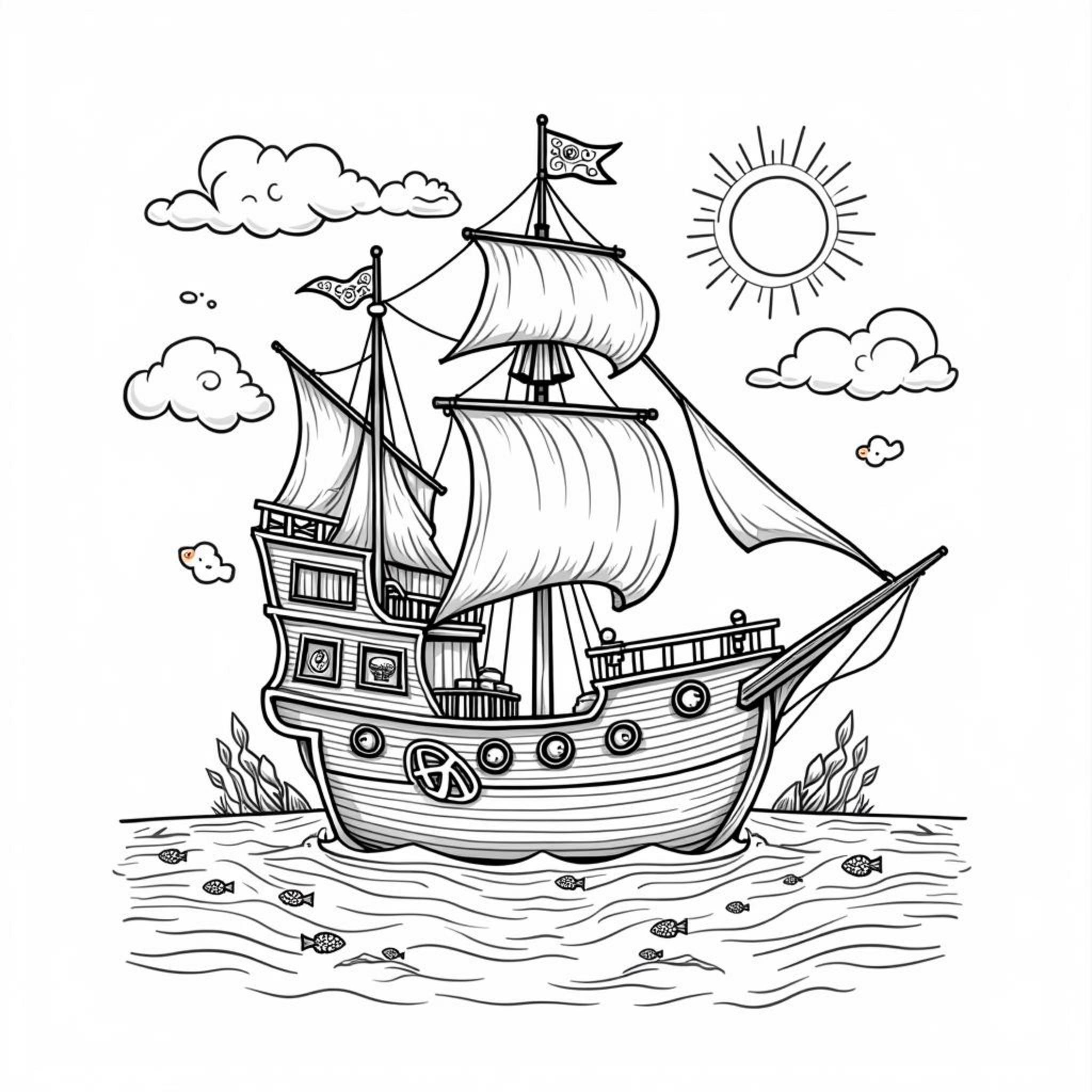 Kapitynskaravane-Die-Geheimnisvolle-Schatzsuchecopyright-free-kostenlos-ausmalbild-malvorlage-coloringpage