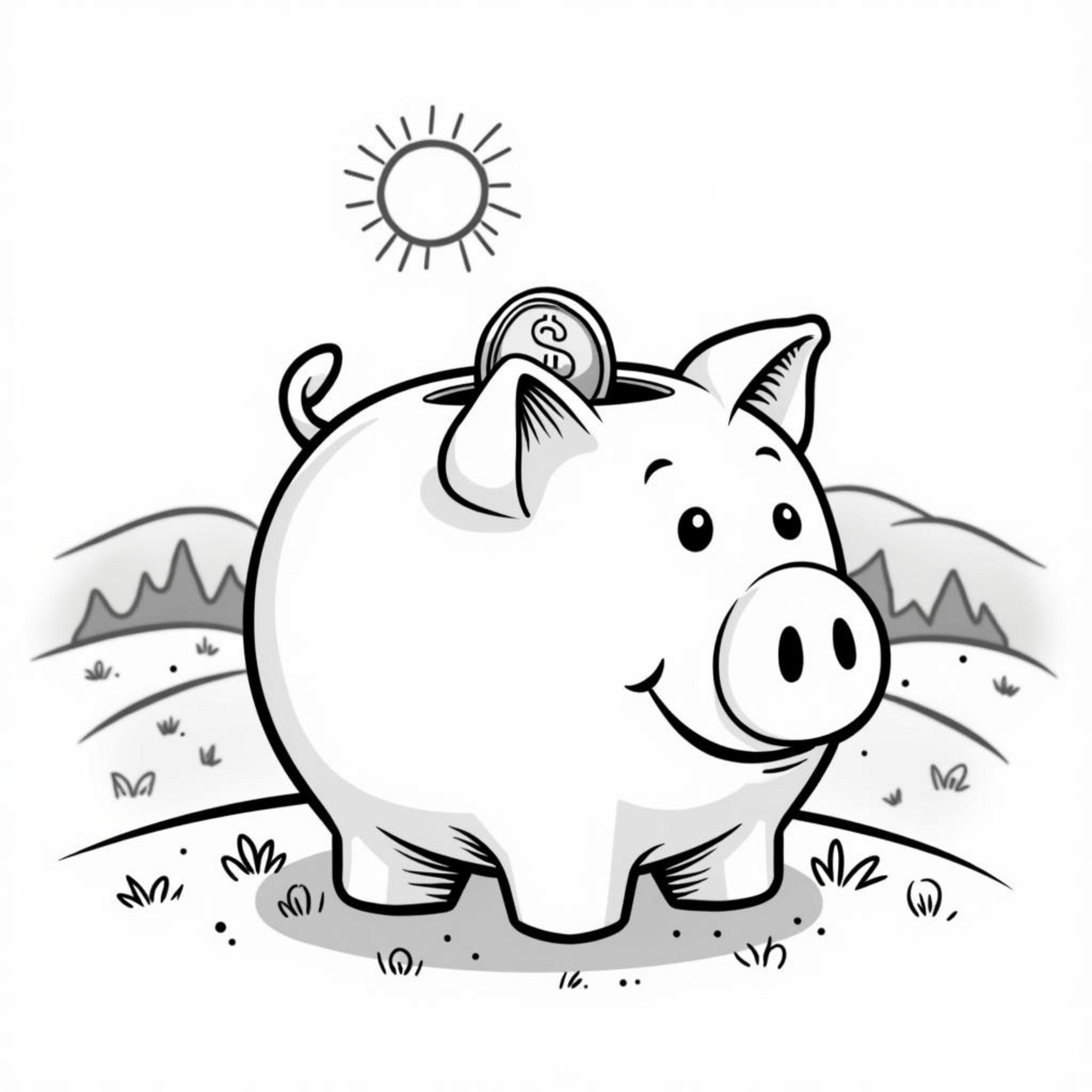 Kinder-Sparpiggecopyright-free-kostenlos-ausmalbild-malvorlage-coloringpage