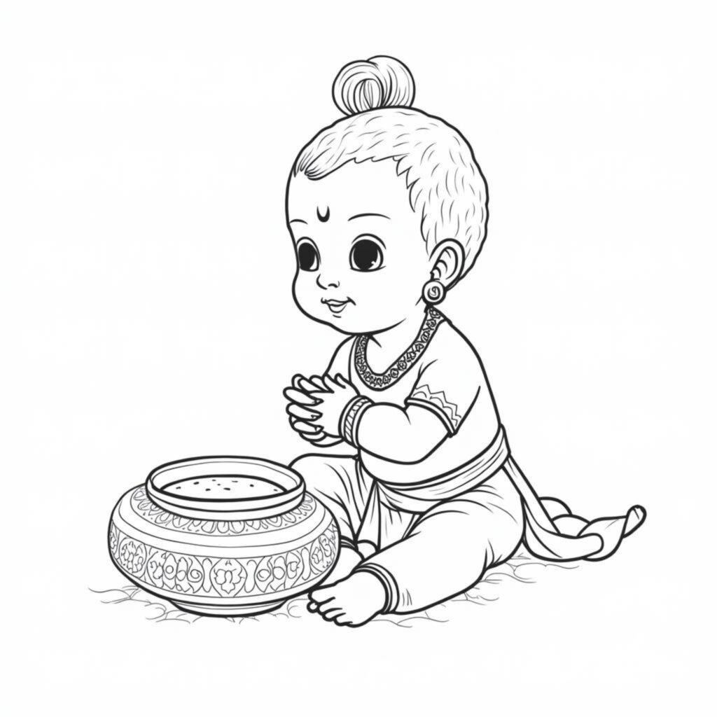 Krishna-Malerei-Bildcopyright-free-kostenlos-ausmalbild-malvorlage-coloringpage