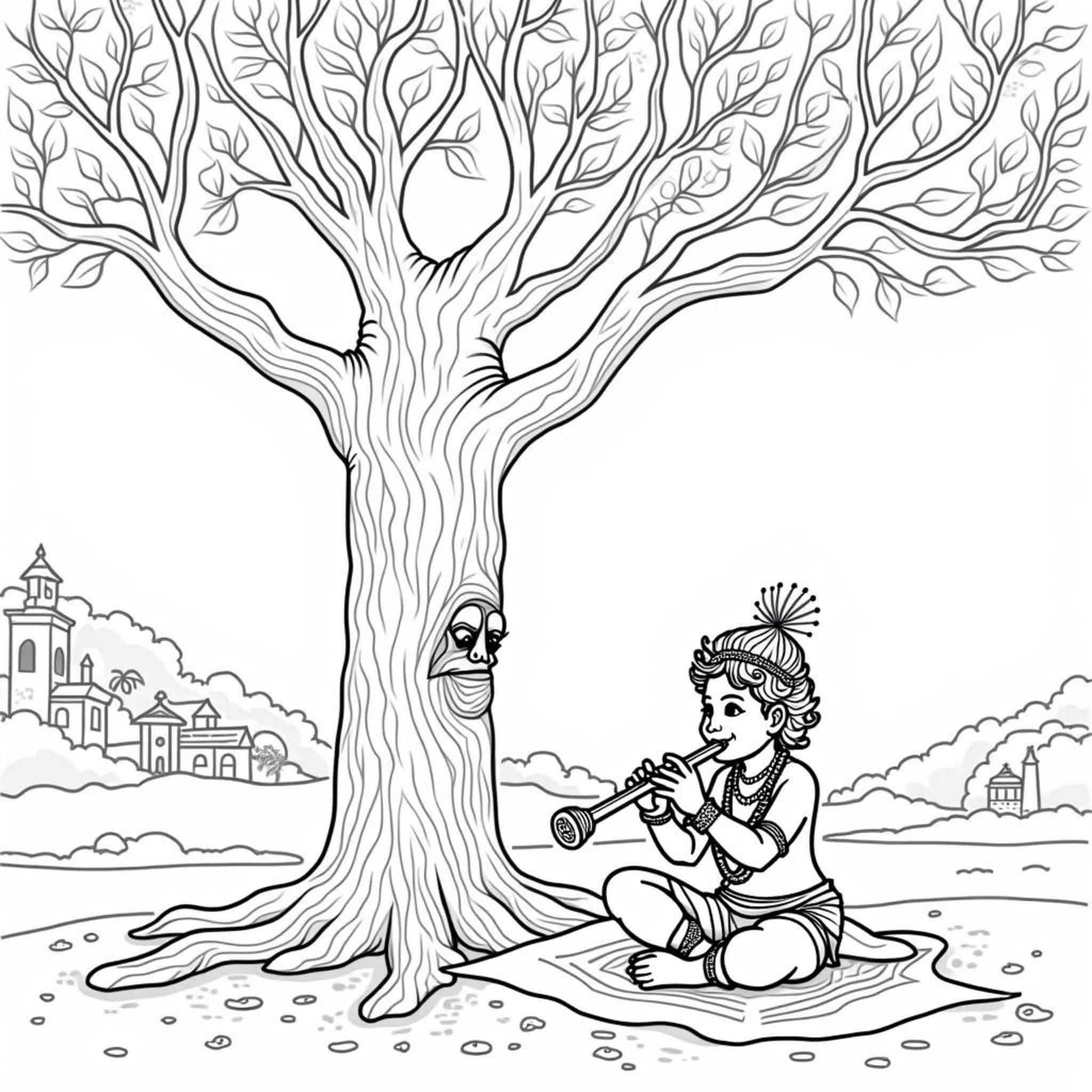 Krishnas-Flutenzaubercopyright-free-kostenlos-ausmalbild-malvorlage-coloringpage