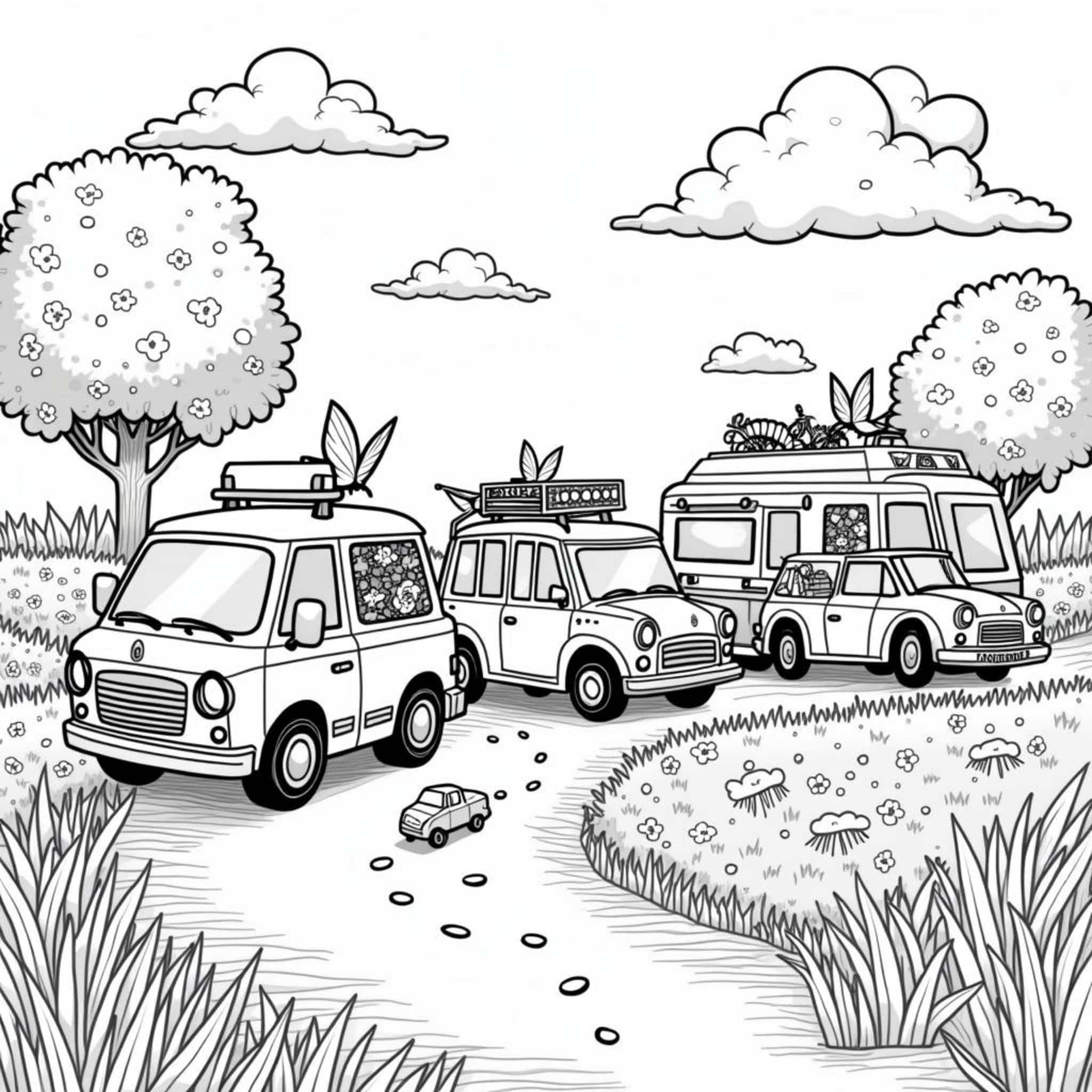 Miniaturist-Festivals-Rennencopyright-free-kostenlos-ausmalbild-malvorlage-coloringpage