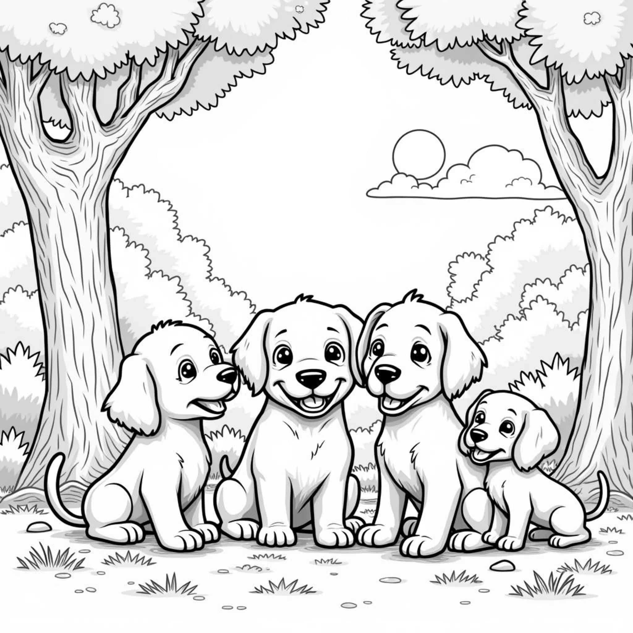 Puppen-unter-dem-Sonnenscheincopyright-free-kostenlos-ausmalbild-malvorlage-coloringpage