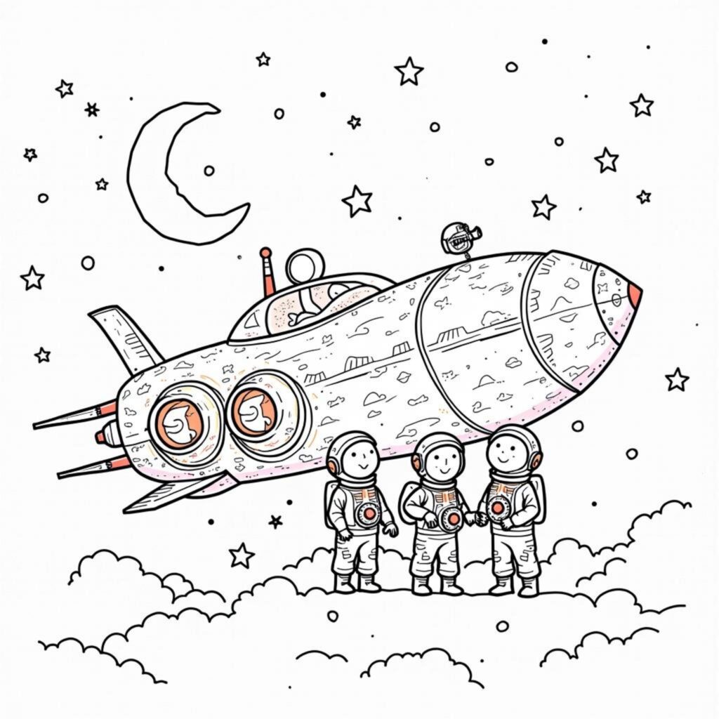 Raufahrer-Kind-Schiff-Wunderlandcopyright-free-kostenlos-ausmalbild-malvorlage-coloringpage