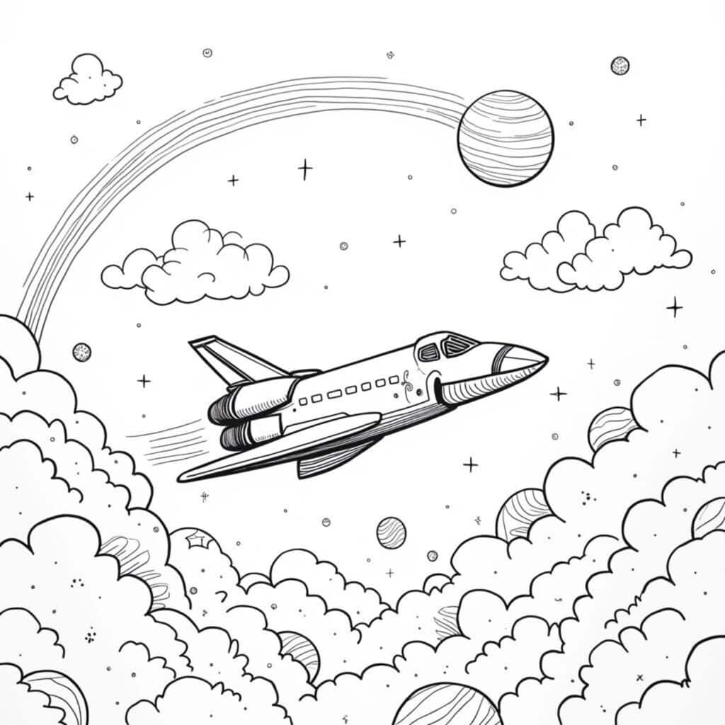Raufahrt-Expansion-Stationcopyright-free-kostenlos-ausmalbild-malvorlage-coloringpage