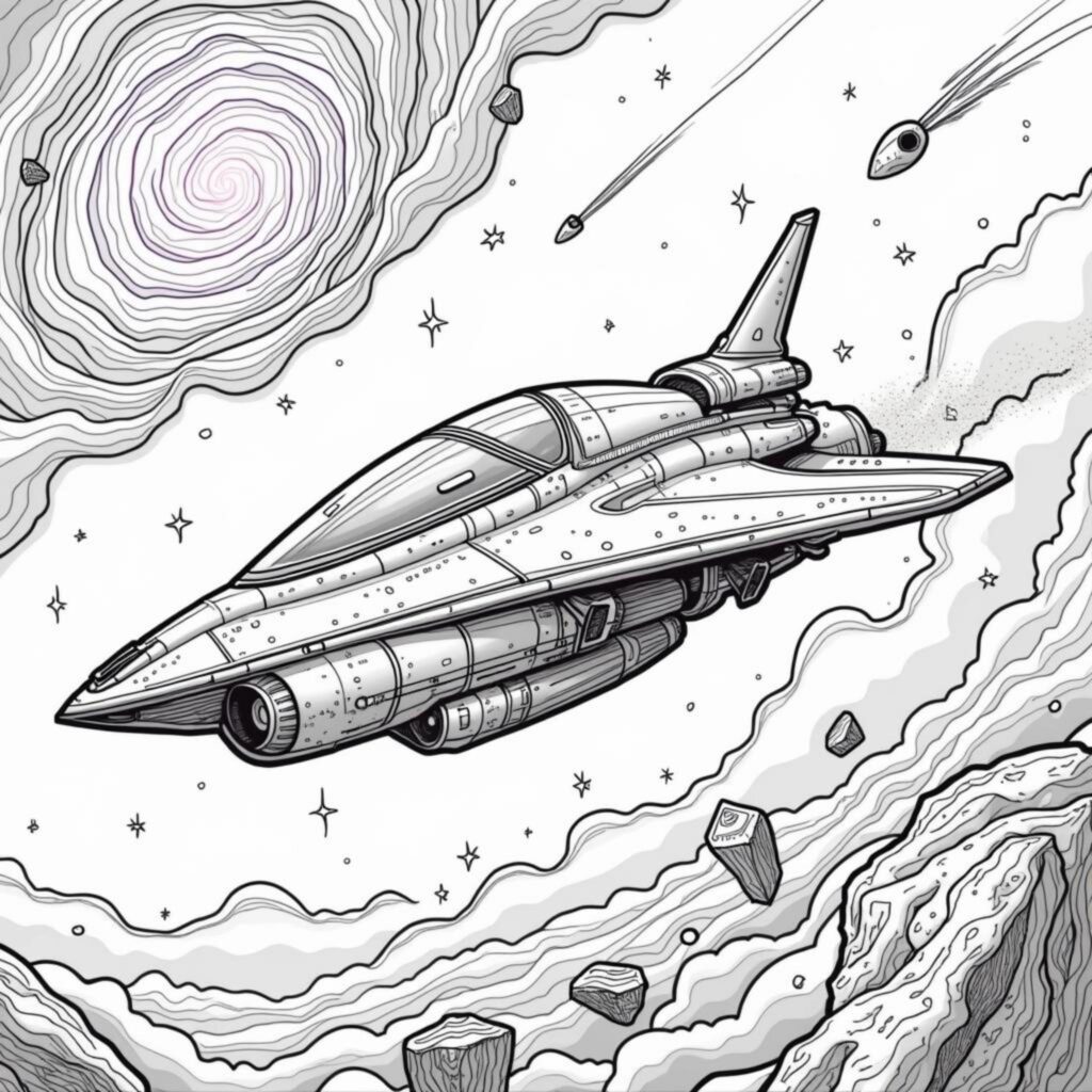 Raumschiff-Abenteuer-Domynecopyright-free-kostenlos-ausmalbild-malvorlage-coloringpage