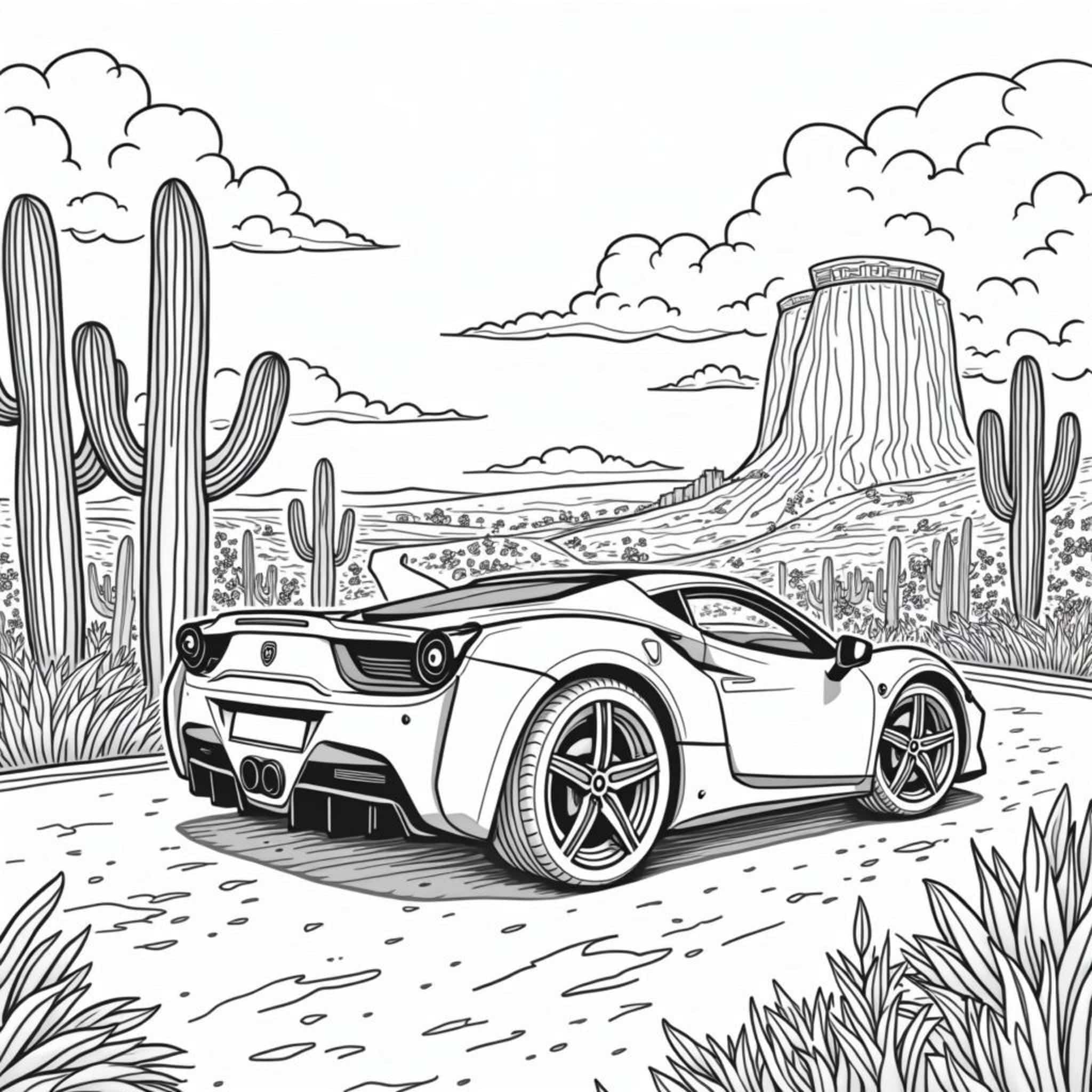 Rennwagen-Karavanserei-Dunescopyright-free-kostenlos-ausmalbild-malvorlage-coloringpage