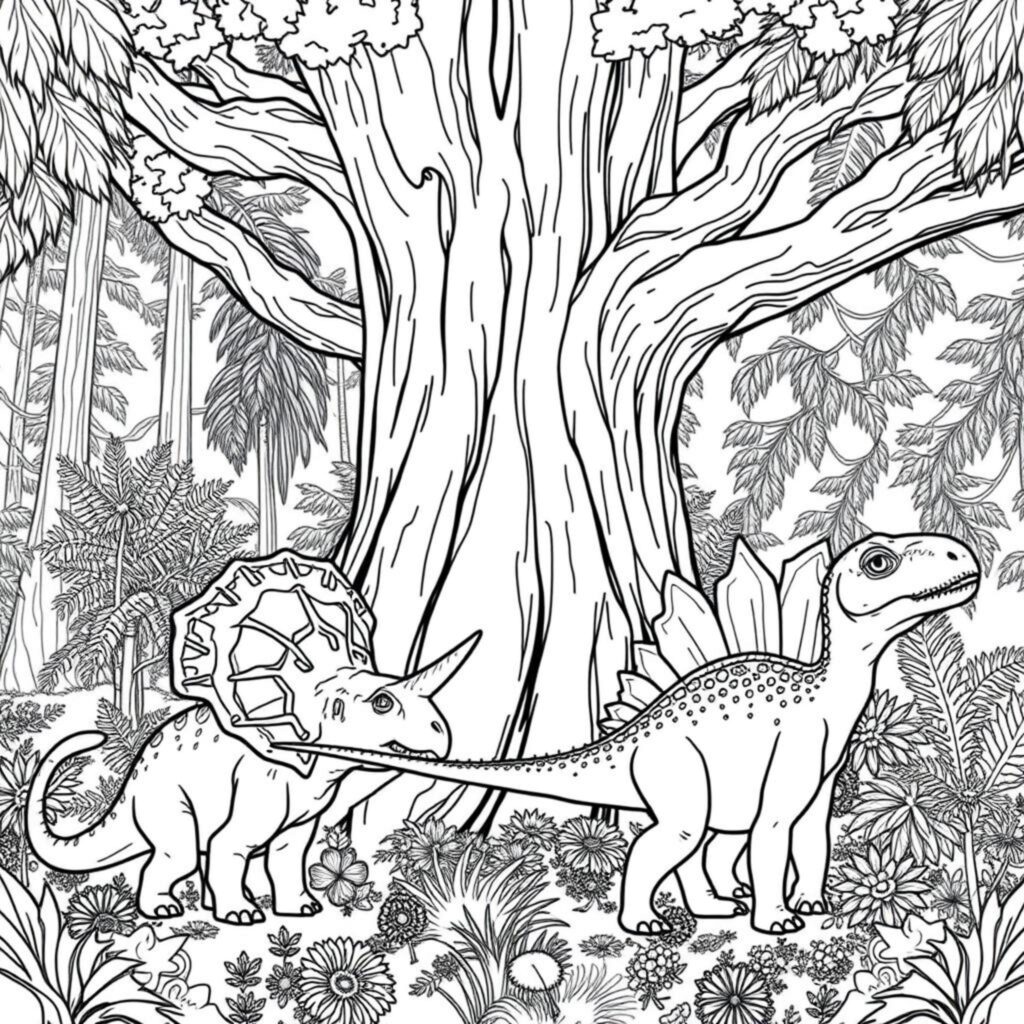 Rohrgruppe-Saurier-Dinosaurier-Altersbaumcopyright-free-kostenlos-ausmalbild-malvorlage-coloringpage