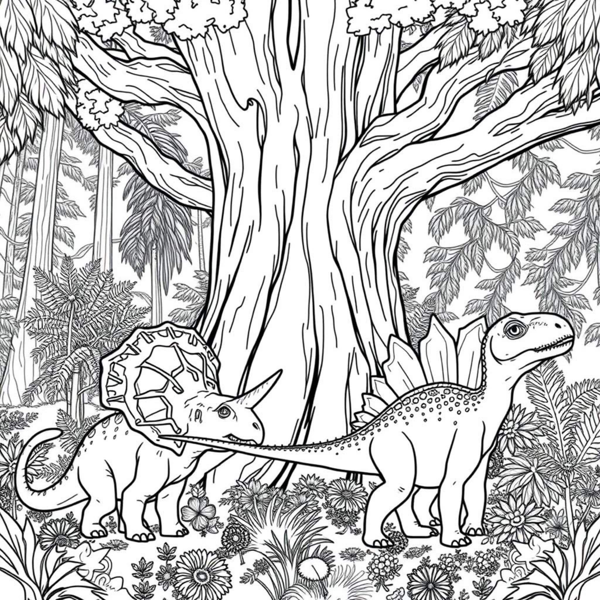 Rohrgruppe-Saurier-Dinosaurier-Altersbaumcopyright-free-kostenlos-ausmalbild-malvorlage-coloringpage