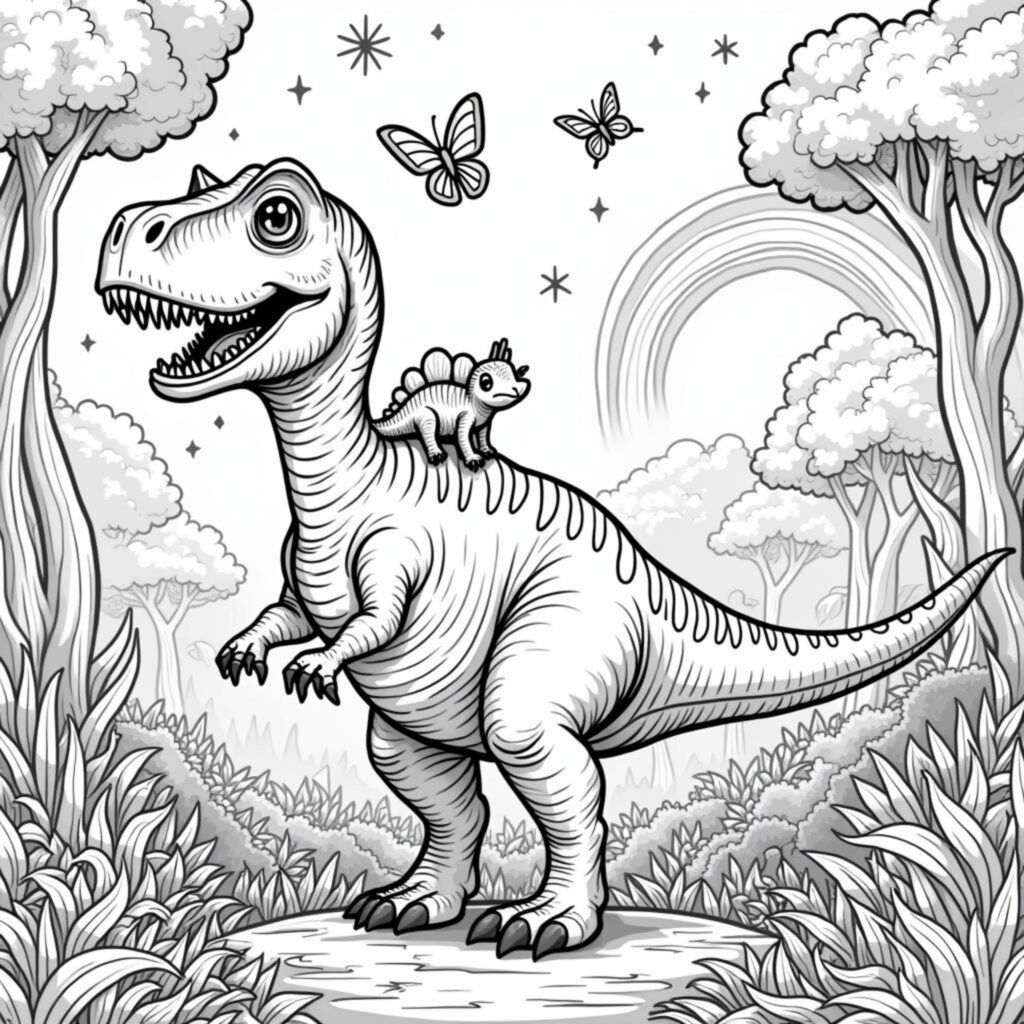 Rymer-Prinz-Tyrannosauruscopyright-free-kostenlos-ausmalbild-malvorlage-coloringpage