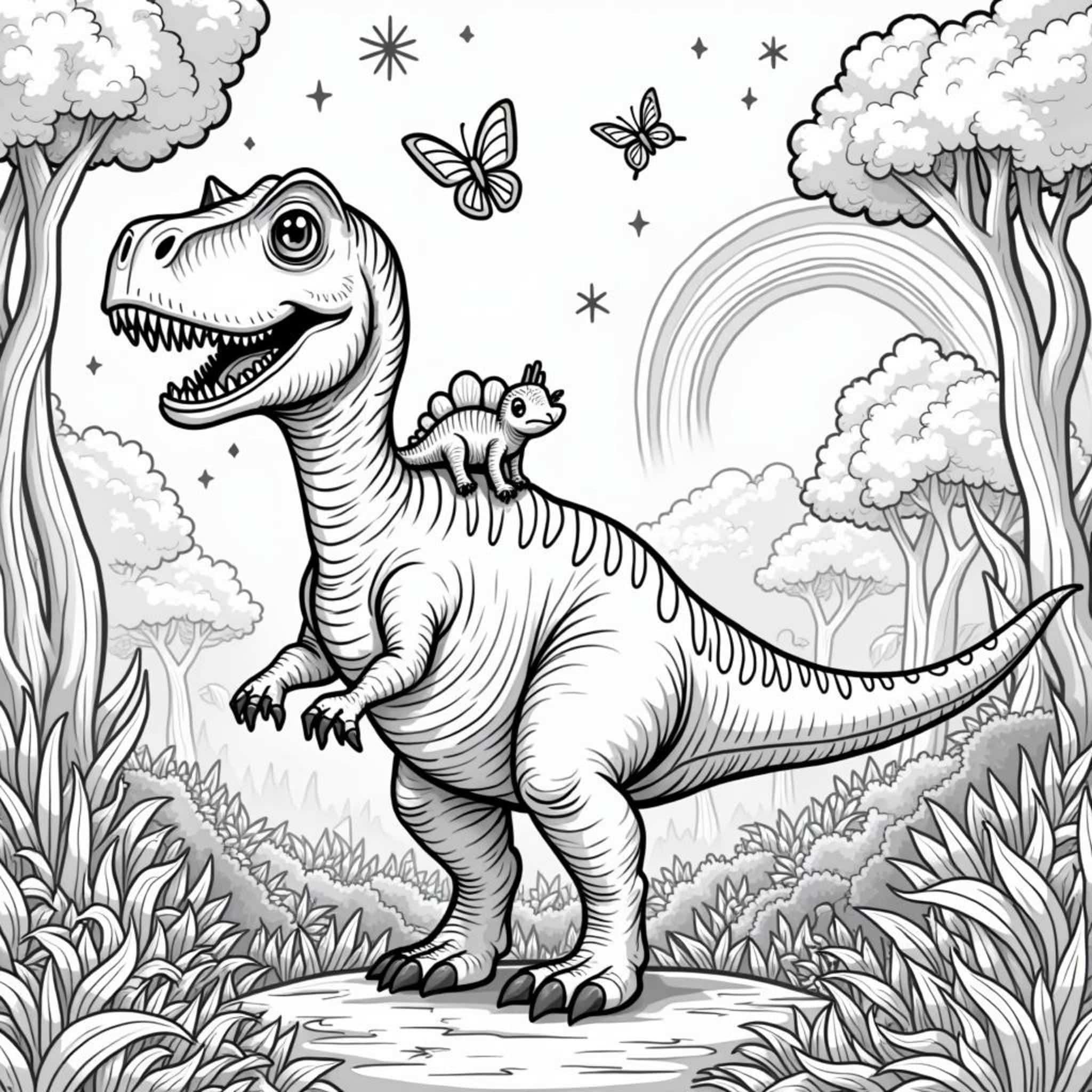 Rymer-Prinz-Tyrannosauruscopyright-free-kostenlos-ausmalbild-malvorlage-coloringpage