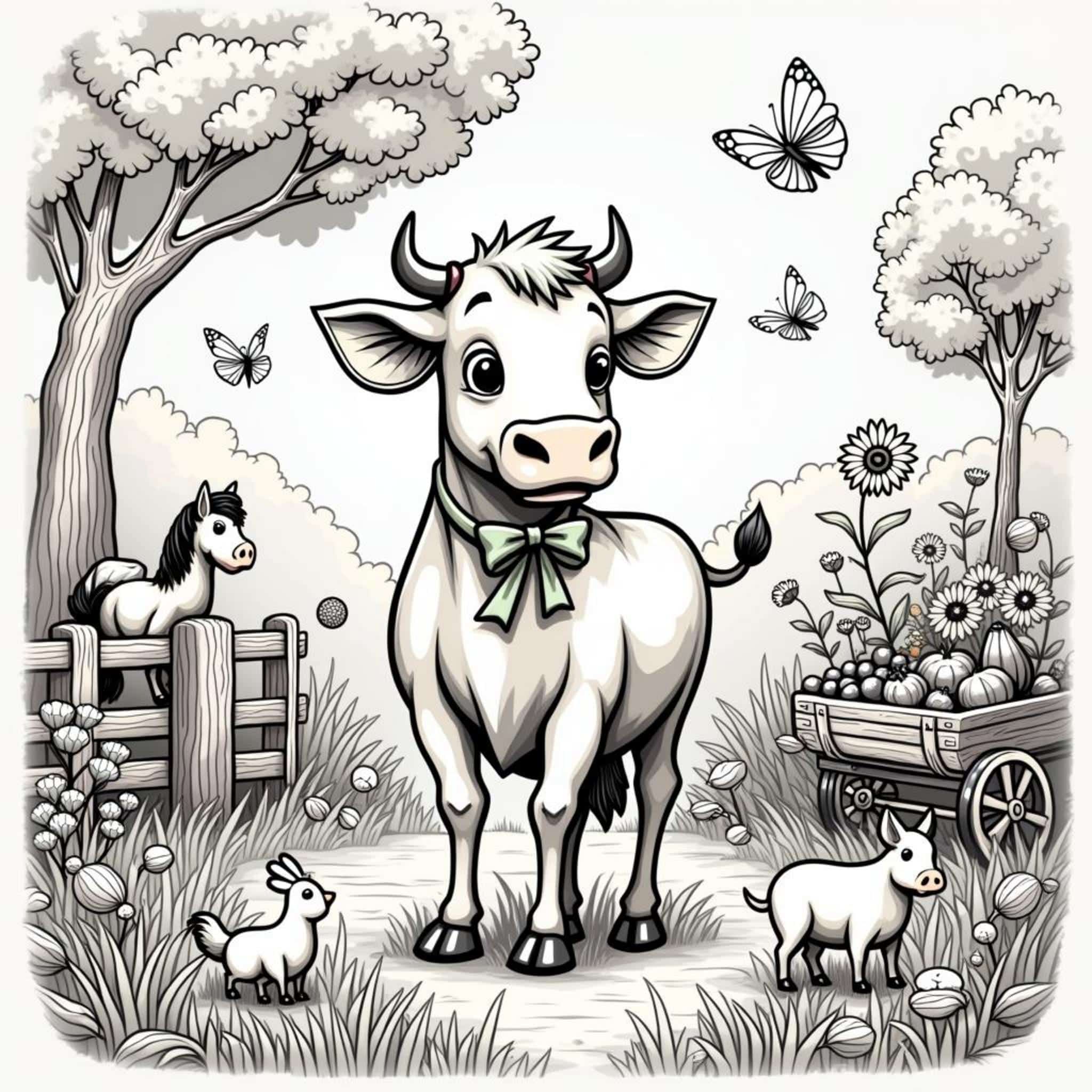 Schaflein-Farm-Ort-Sonnecopyright-free-kostenlos-ausmalbild-malvorlage-coloringpage