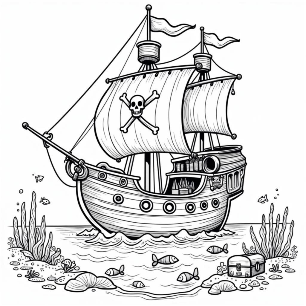 Schiff-Der-Freudecopyright-free-kostenlos-ausmalbild-malvorlage-coloringpage