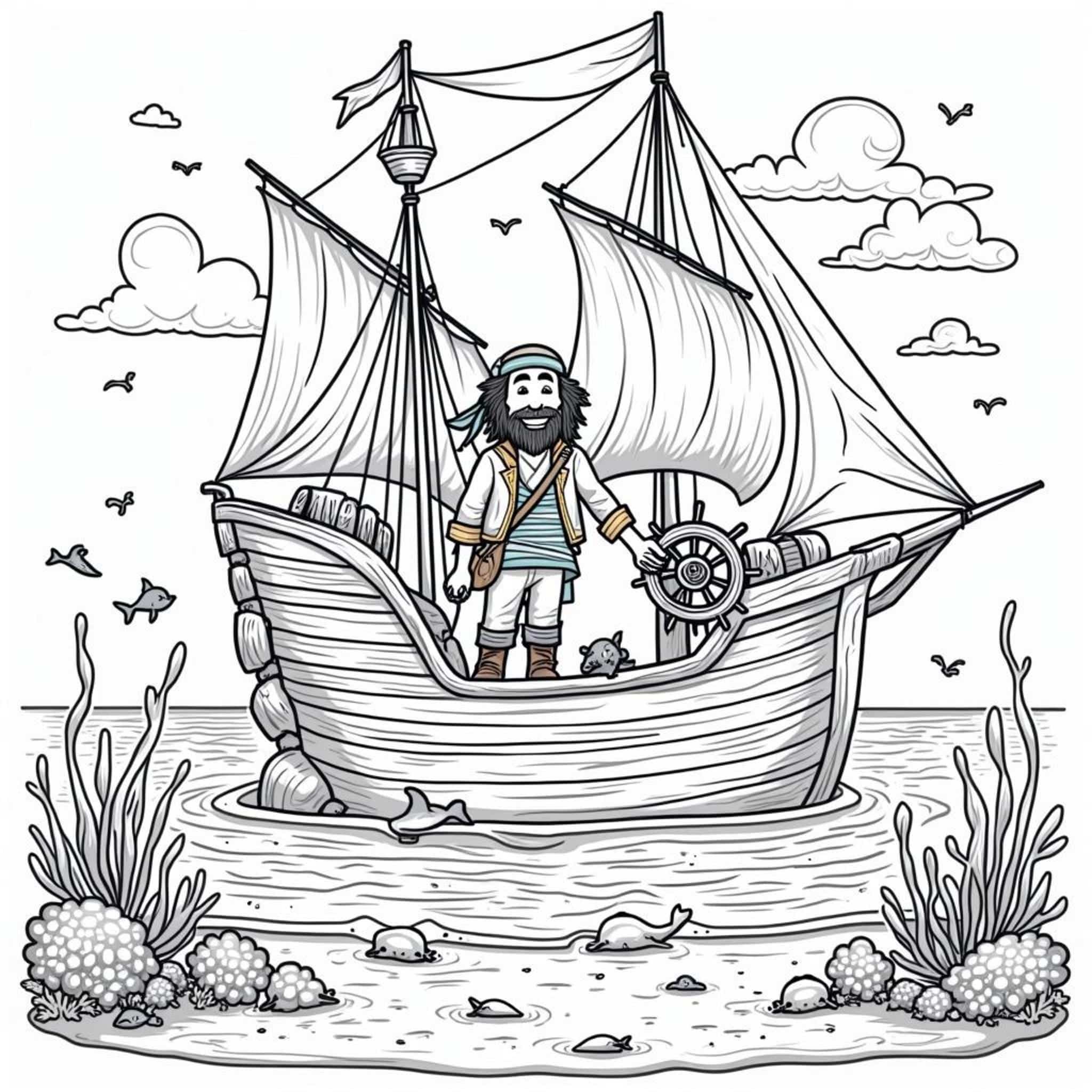 Schnellsegler-Bildercopyright-free-kostenlos-ausmalbild-malvorlage-coloringpage