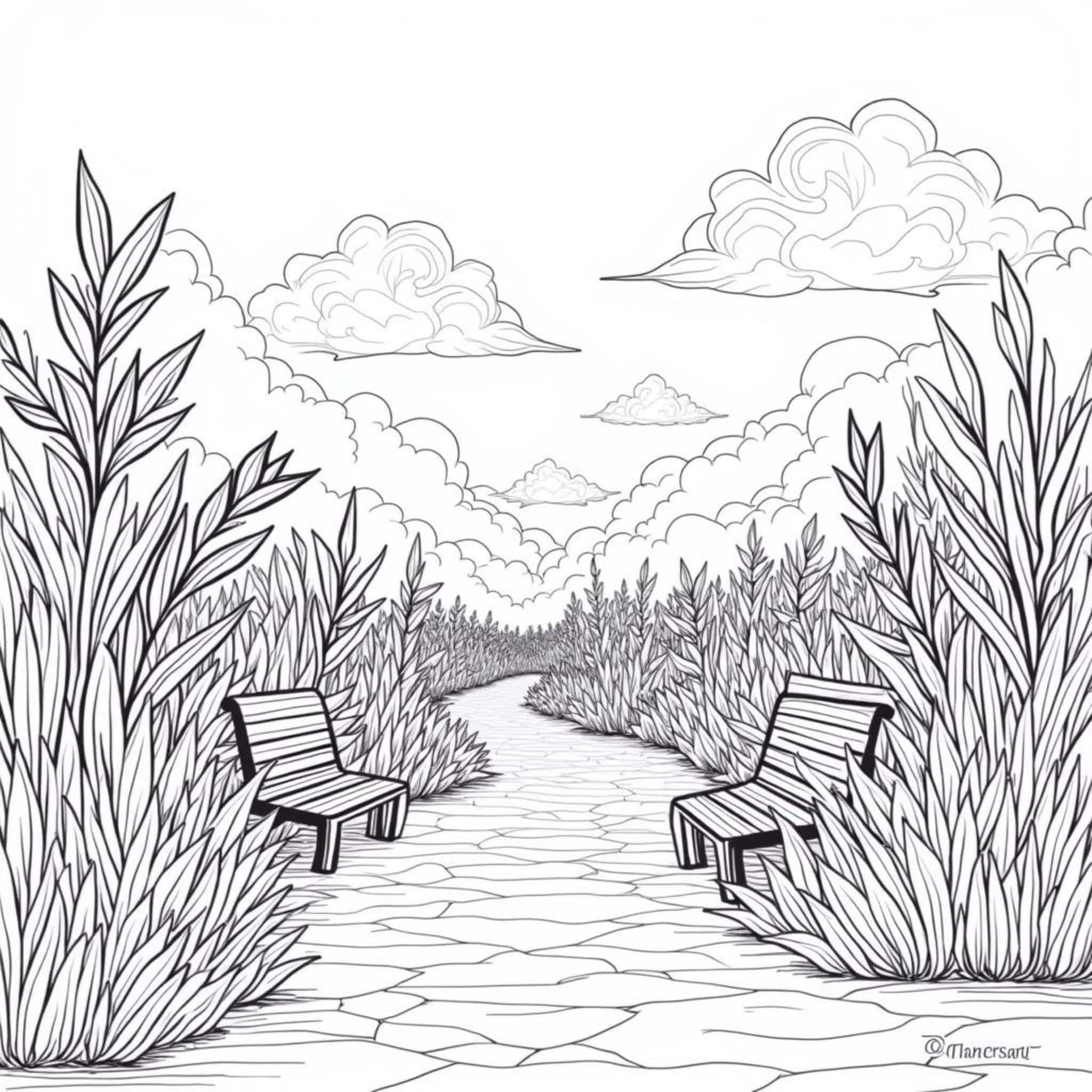 Schyne-Gartengeschmack-Natur-im-Einklangcopyright-free-kostenlos-ausmalbild-malvorlage-coloringpage