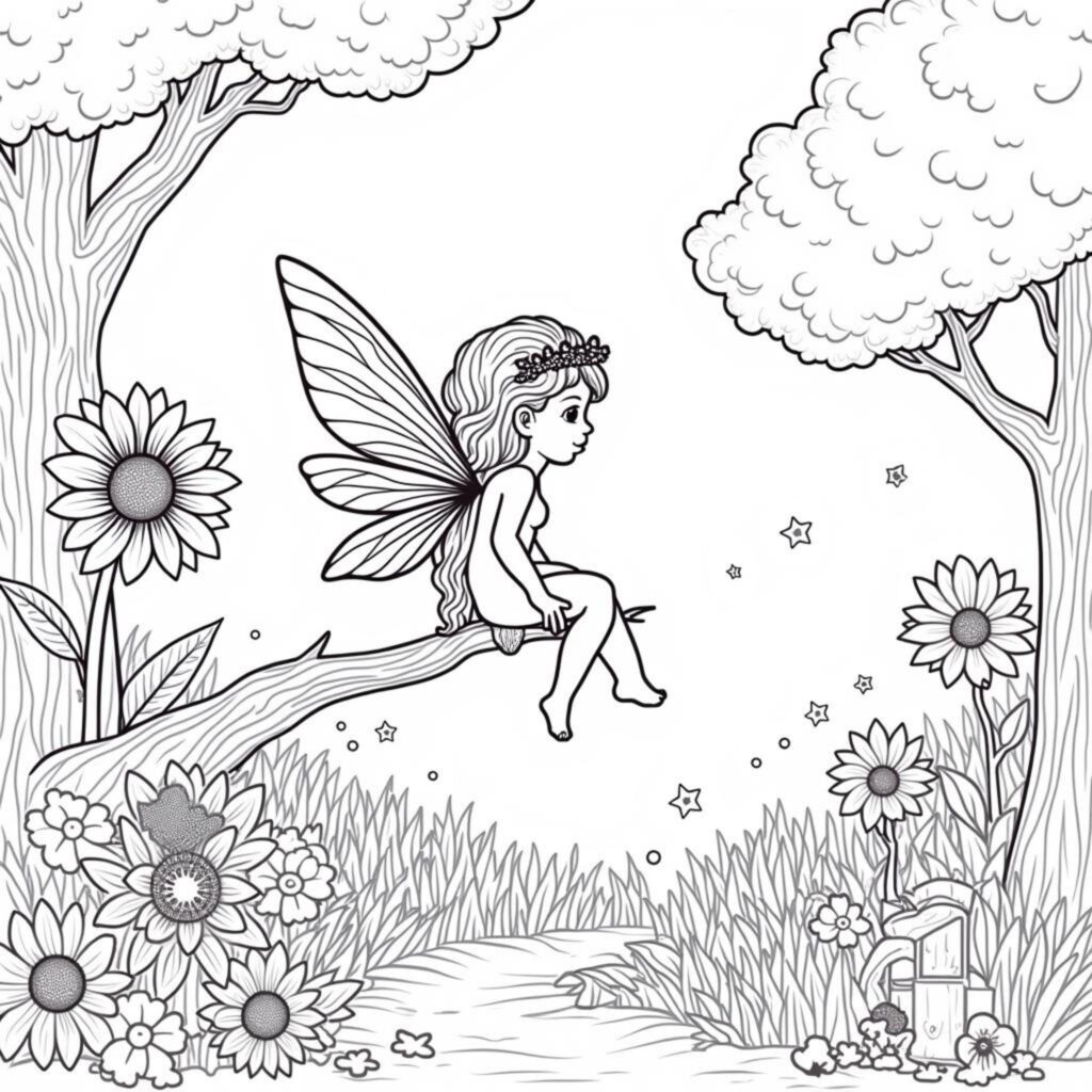 Schynheitszauber-Im-Sommerwyldercopyright-free-kostenlos-ausmalbild-malvorlage-coloringpage
