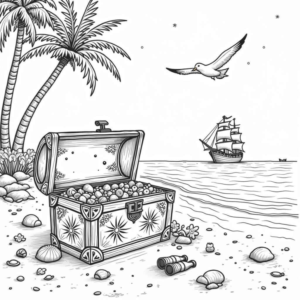 Schytze-auf-dem-Sandcopyright-free-kostenlos-ausmalbild-malvorlage-coloringpage