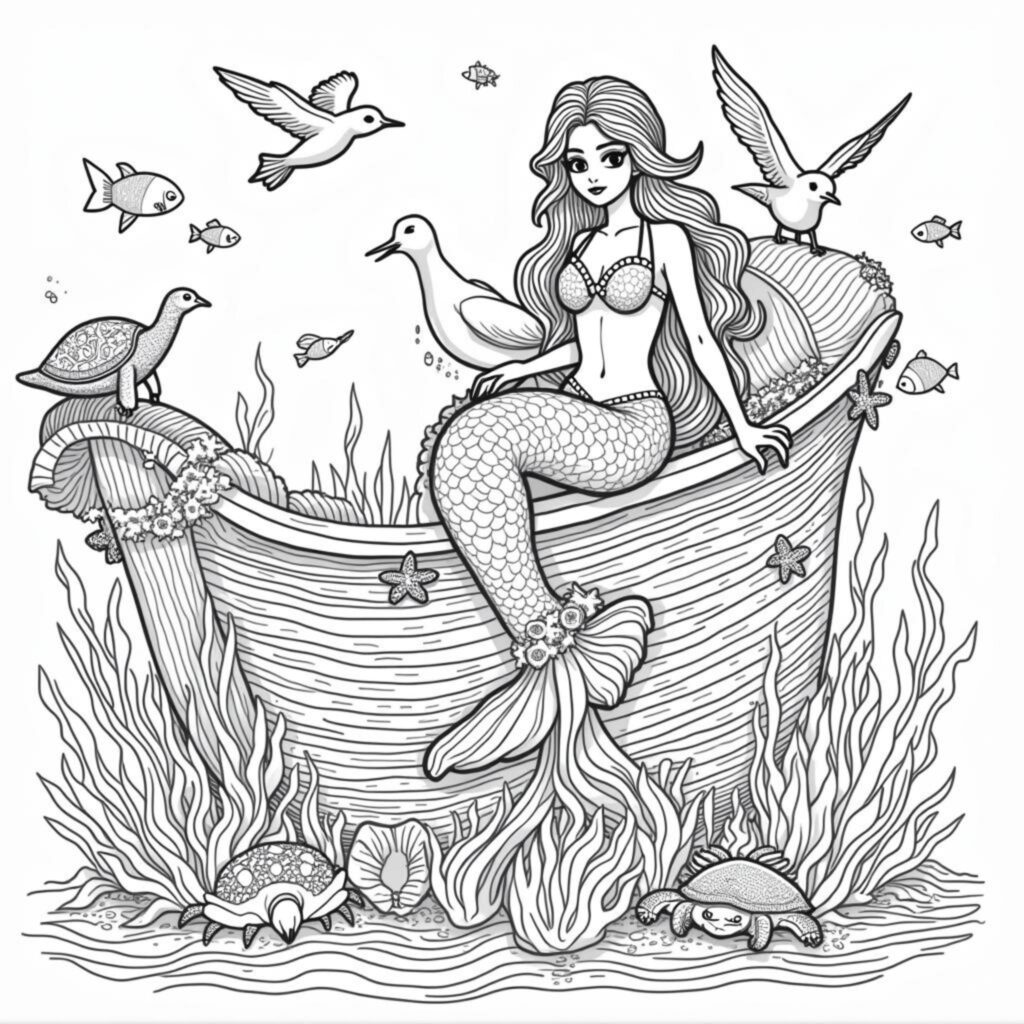 Seeharfe.decopyright-free-kostenlos-ausmalbild-malvorlage-coloringpage