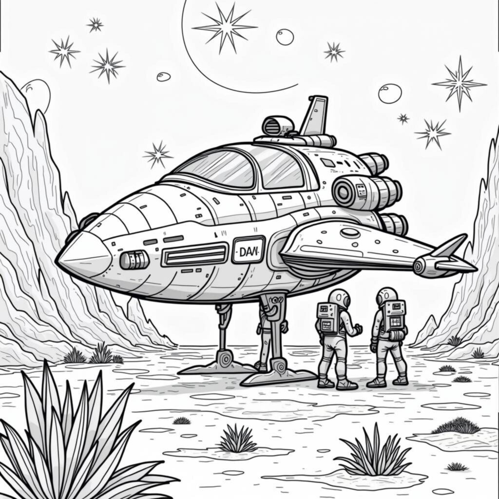 Space-Expedition-Deutschlandcopyright-free-kostenlos-ausmalbild-malvorlage-coloringpage