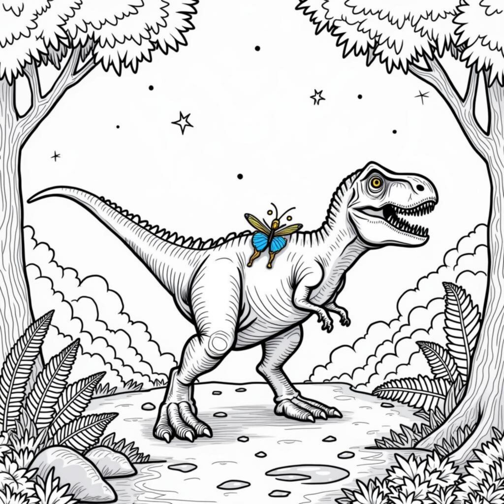 Tierloser-Tyrannosaurus-Rex.pdfcopyright-free-kostenlos-ausmalbild-malvorlage-coloringpage