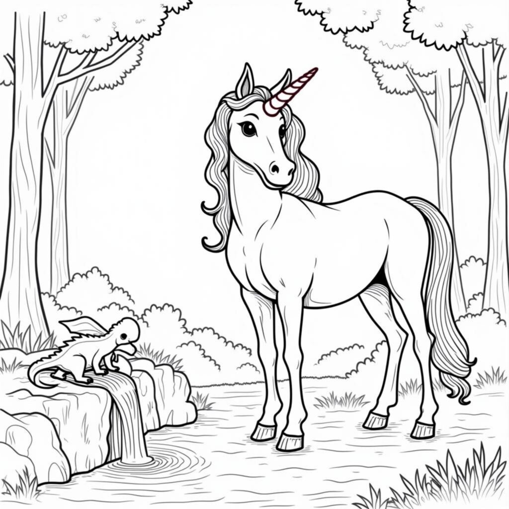 Unicorn-Horn-Quellecopyright-free-kostenlos-ausmalbild-malvorlage-coloringpage