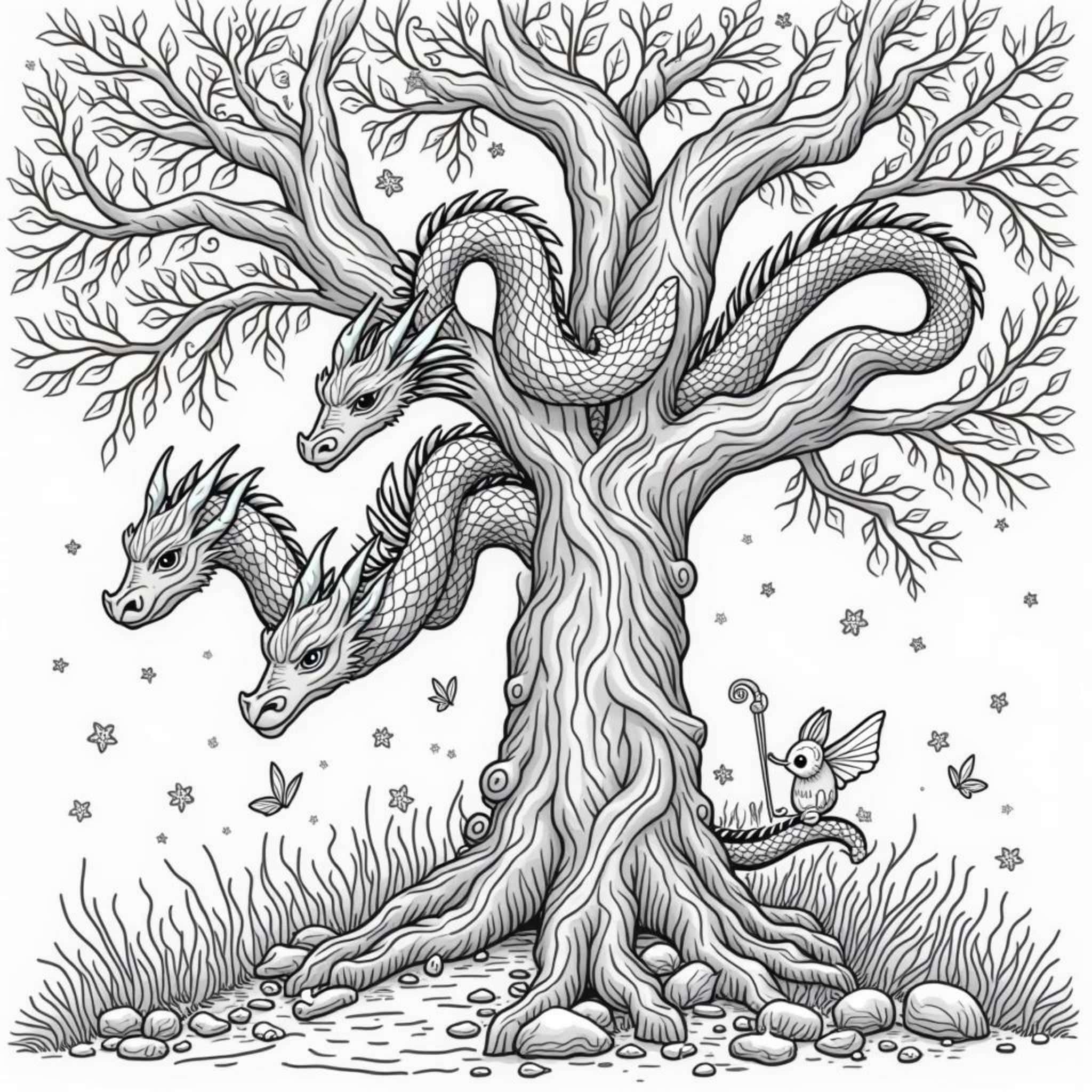 Zaubererdrache-Perle-des-Waldescopyright-free-kostenlos-ausmalbild-malvorlage-coloringpage