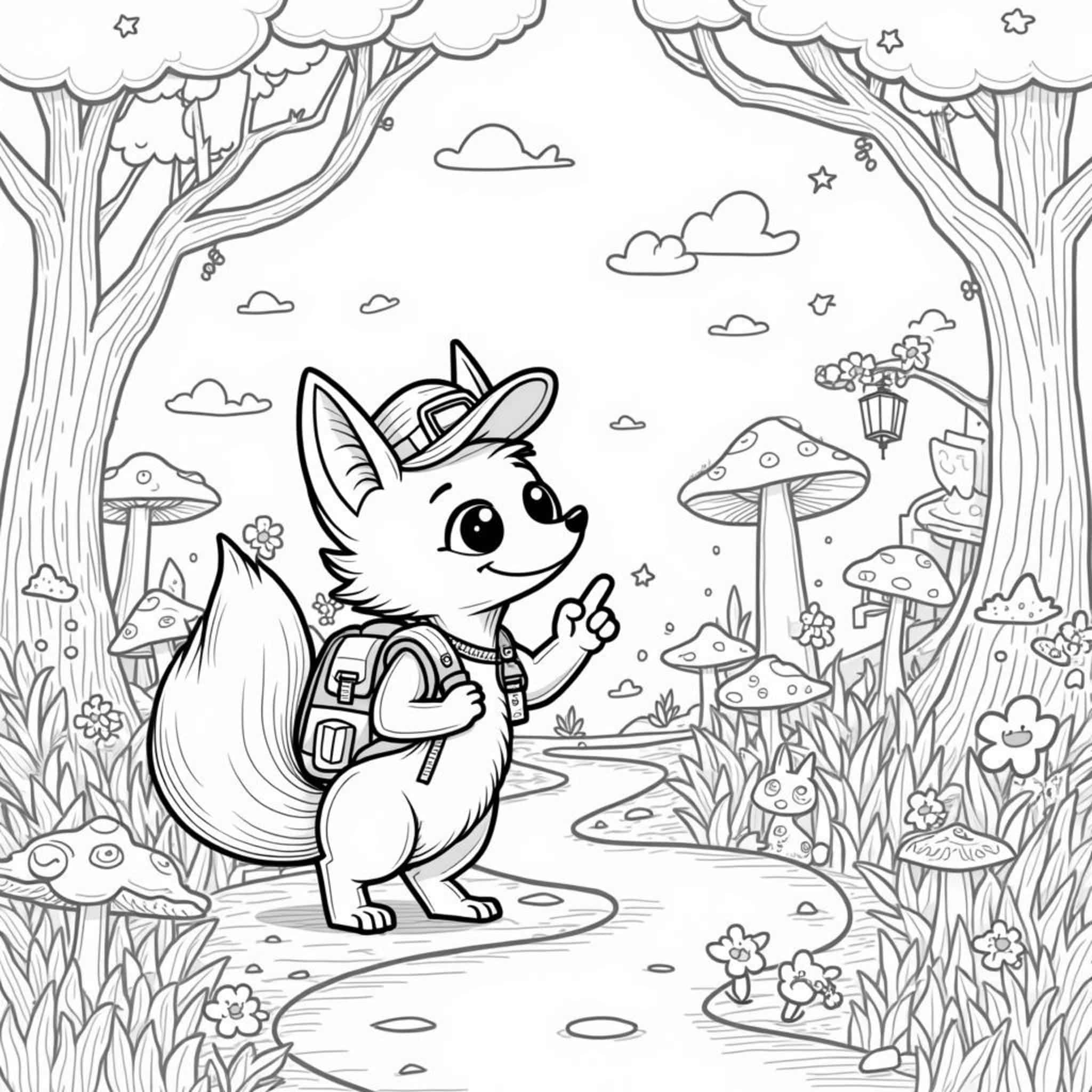 abenteuerlicher_fuchs_explorer.jpgcopyright-free-kostenlos-ausmalbild-malvorlage-coloringpage