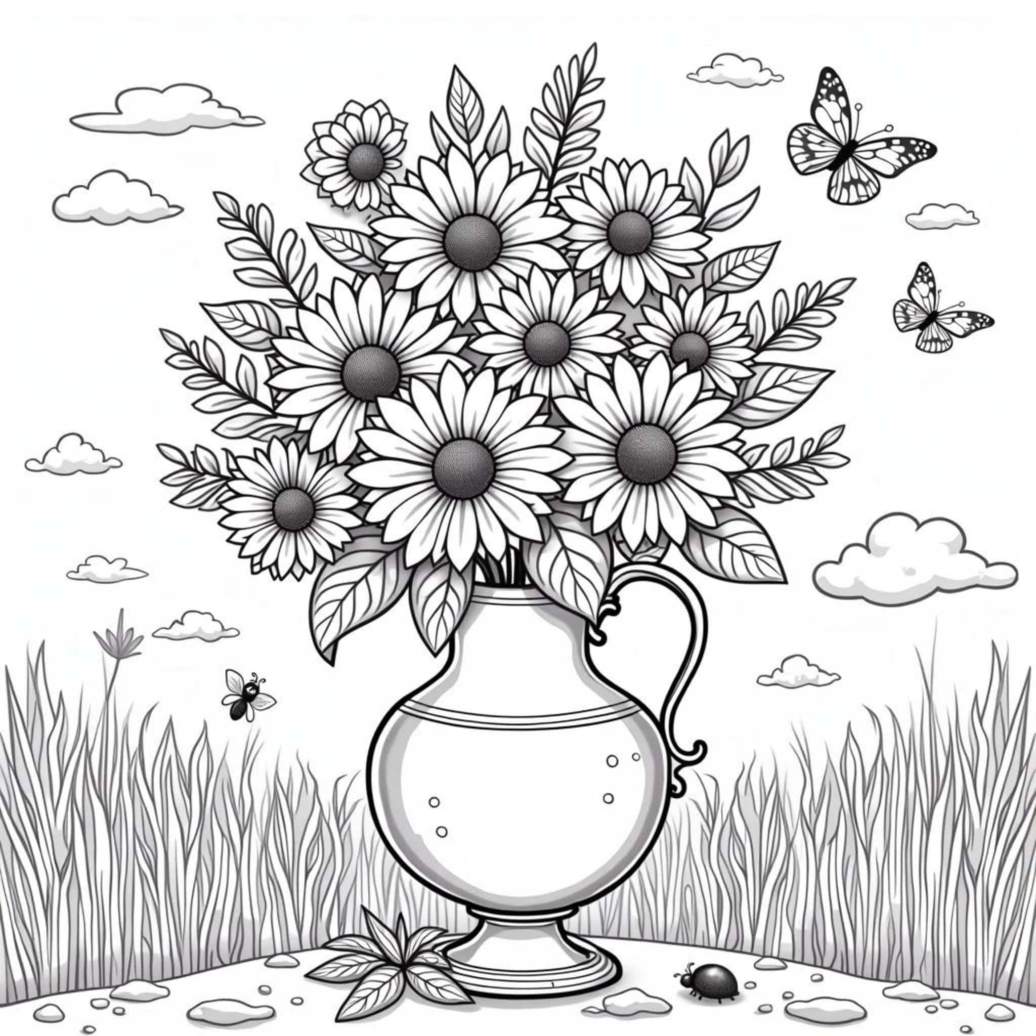 blumenhain-sommerspayecopyright-free-kostenlos-ausmalbild-malvorlage-coloringpage