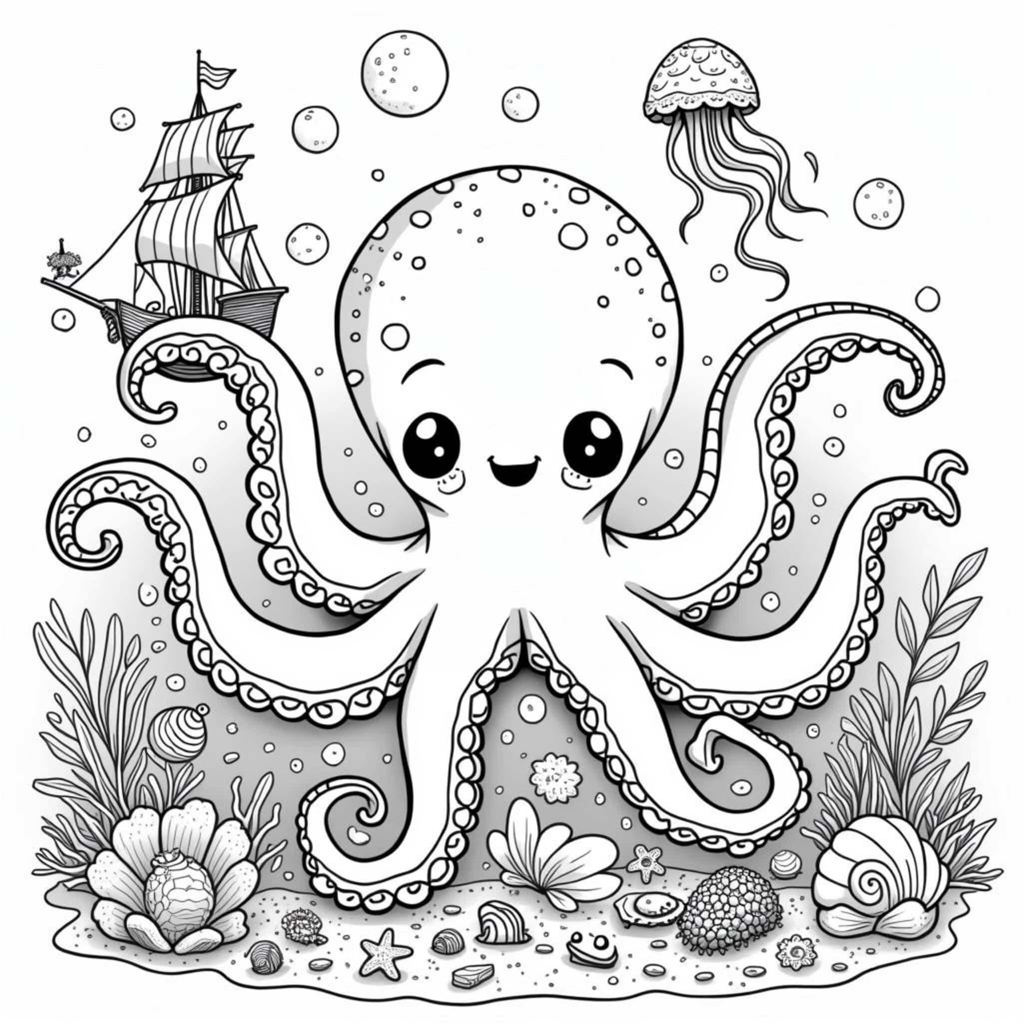 bunter-oktopus-abenteuer-unterwasserwelt.jpgcopyright-free-kostenlos-ausmalbild-malvorlage-coloringpage