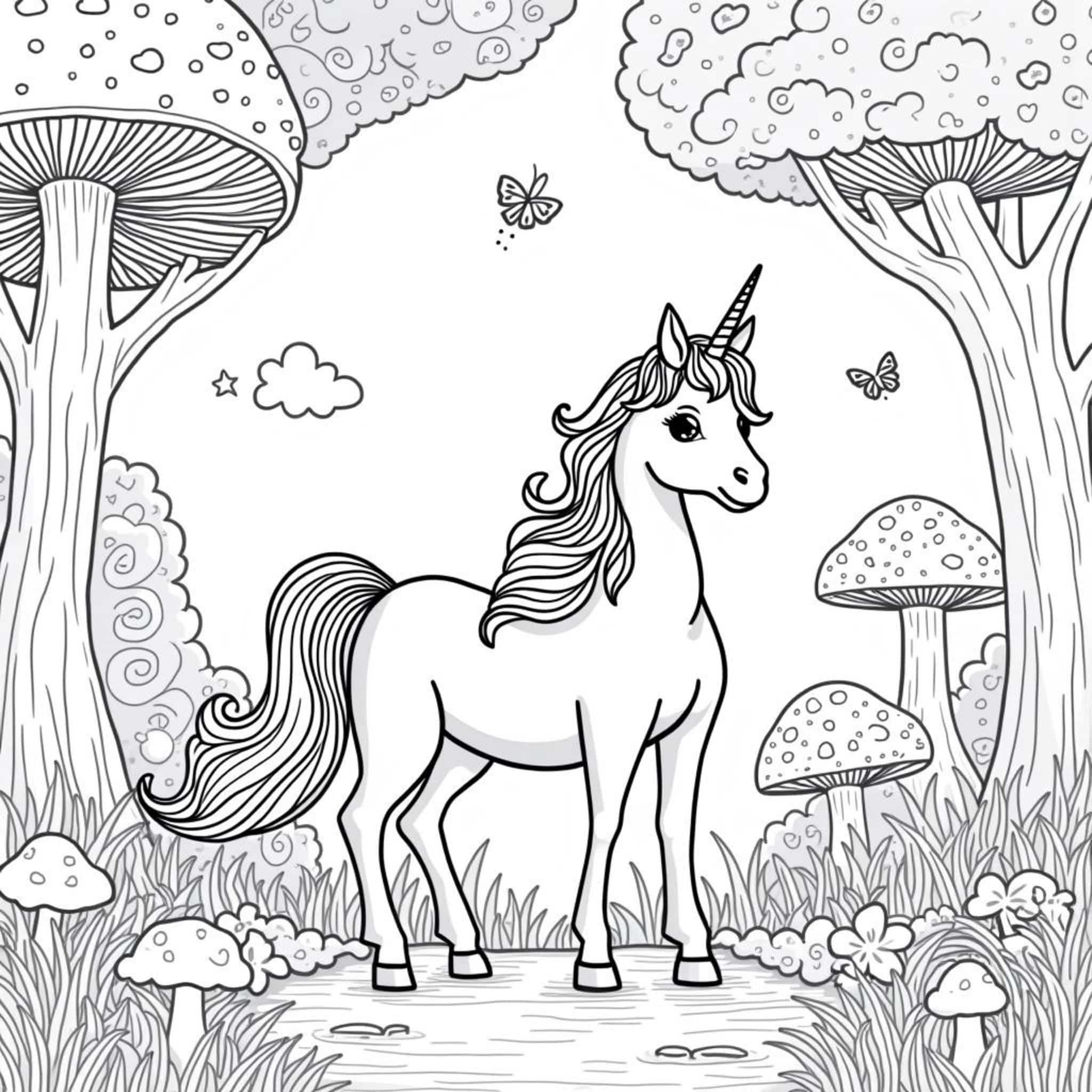 einhorn-wald-traum.jpegcopyright-free-kostenlos-ausmalbild-malvorlage-coloringpage