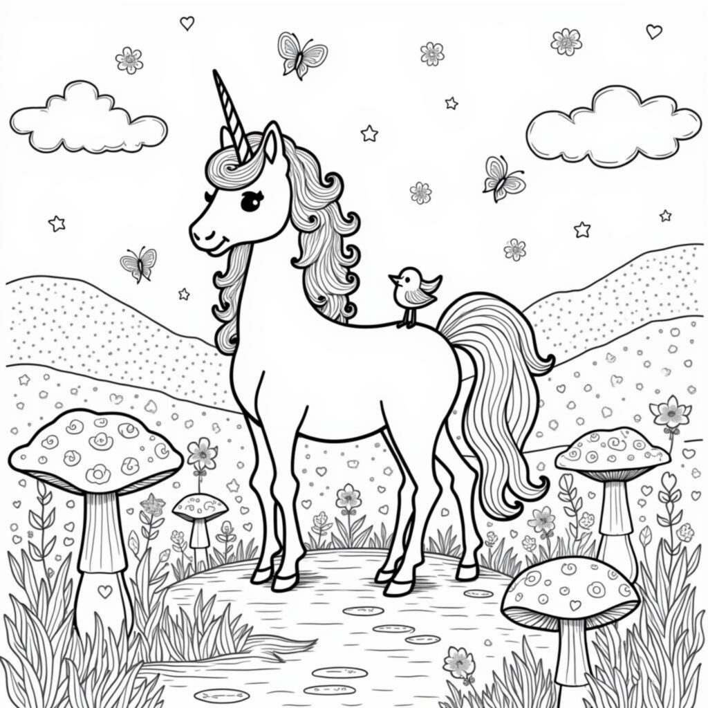 einhorn-wunderland-garten.jpgcopyright-free-kostenlos-ausmalbild-malvorlage-coloringpage