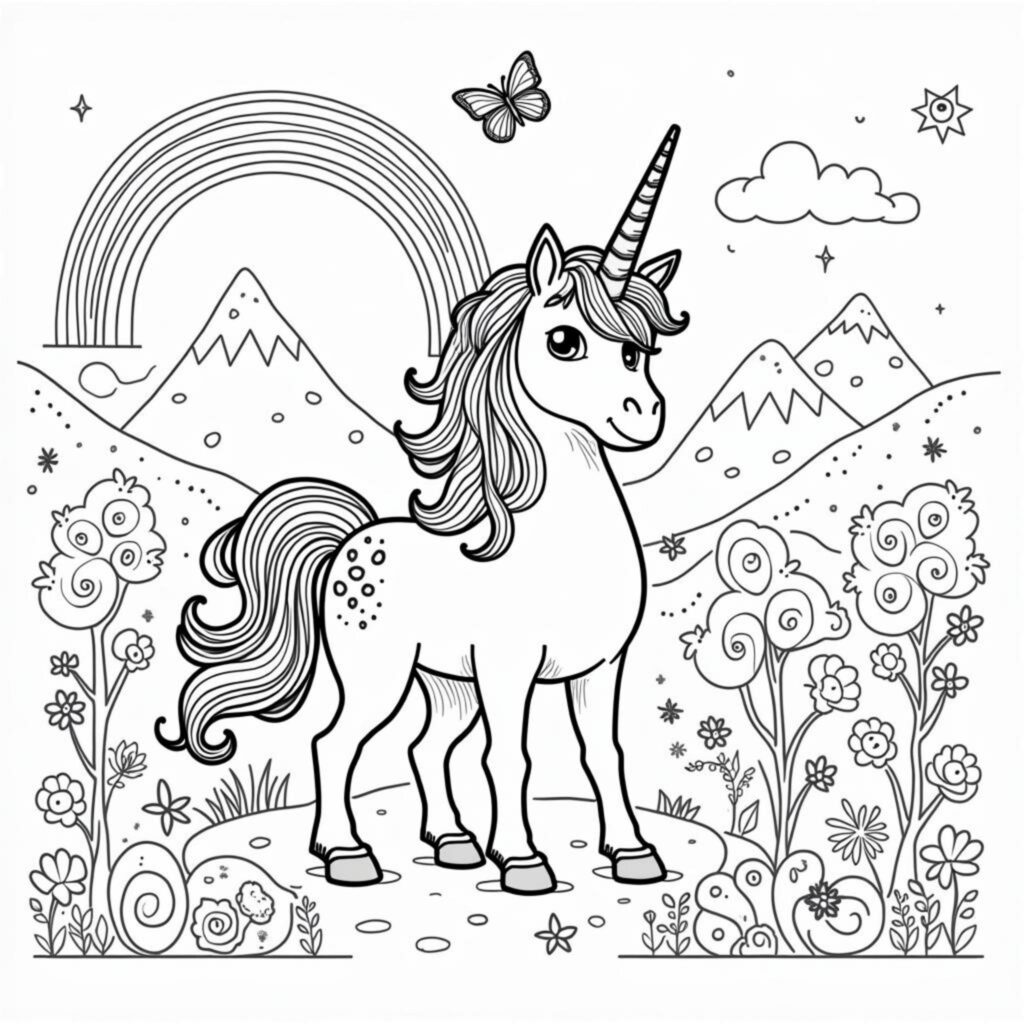 einzigartiges-einhorn-in-fabelhain.jpgcopyright-free-kostenlos-ausmalbild-malvorlage-coloringpage