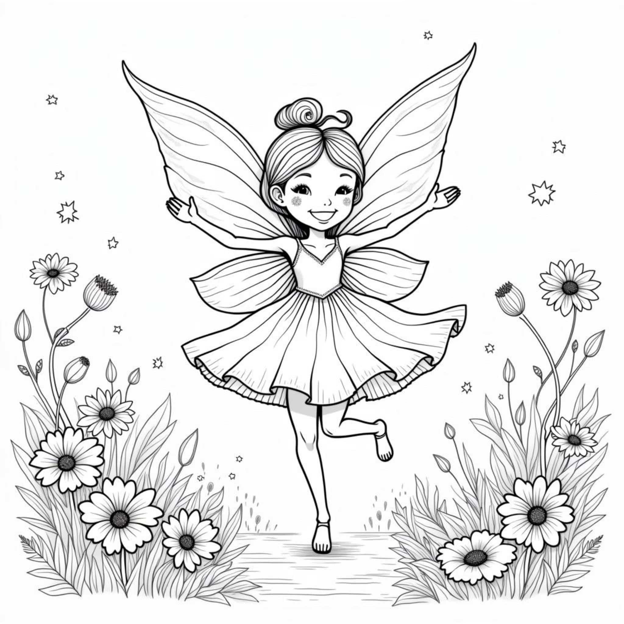fairy-tanz-im-schwarzwaldcopyright-free-kostenlos-ausmalbild-malvorlage-coloringpage