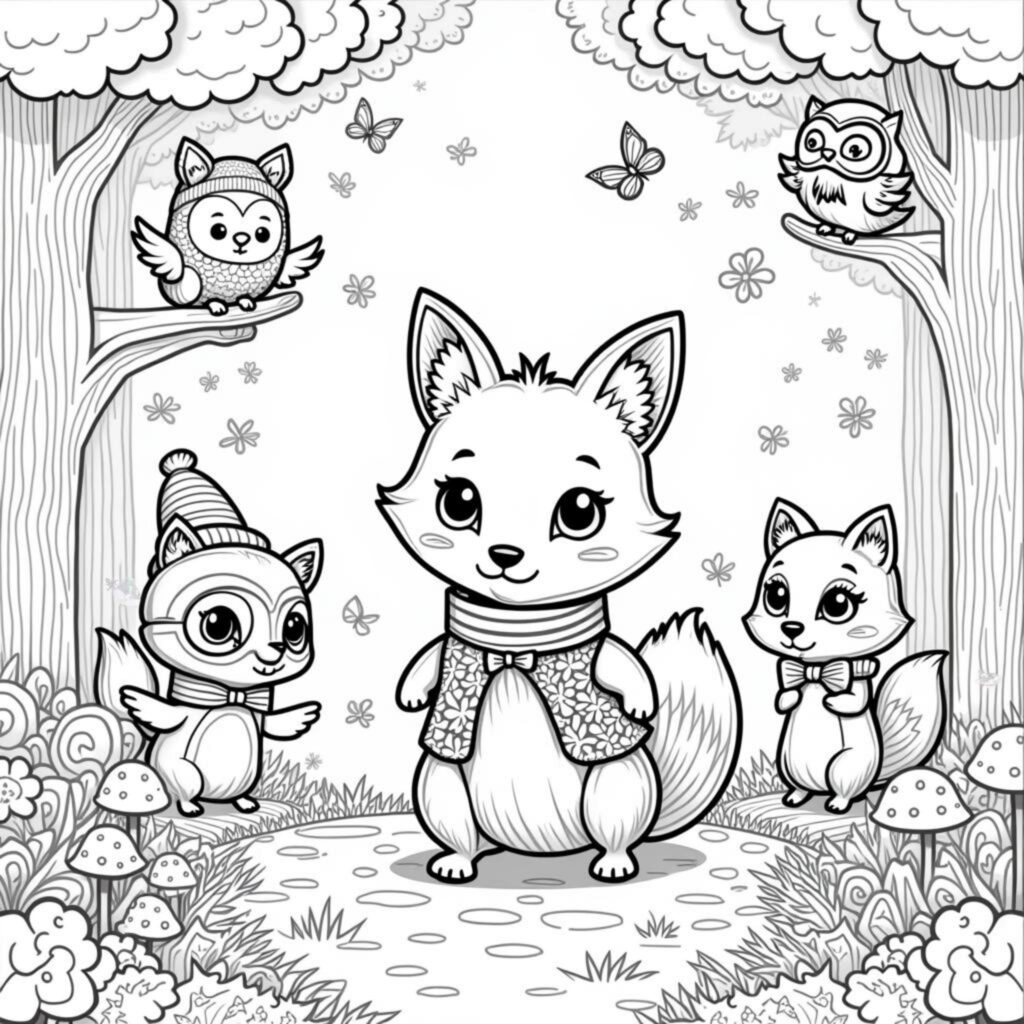 freunde-der-waldabenteuer.jpgcopyright-free-kostenlos-ausmalbild-malvorlage-coloringpage