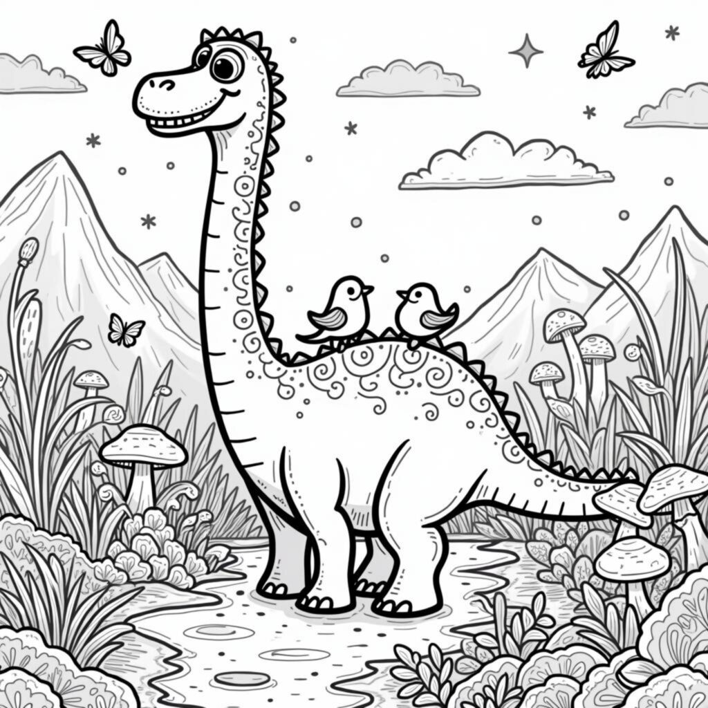 freundlicher-dinosaurier-abenteuerlandschaft.jpgcopyright-free-kostenlos-ausmalbild-malvorlage-coloringpage