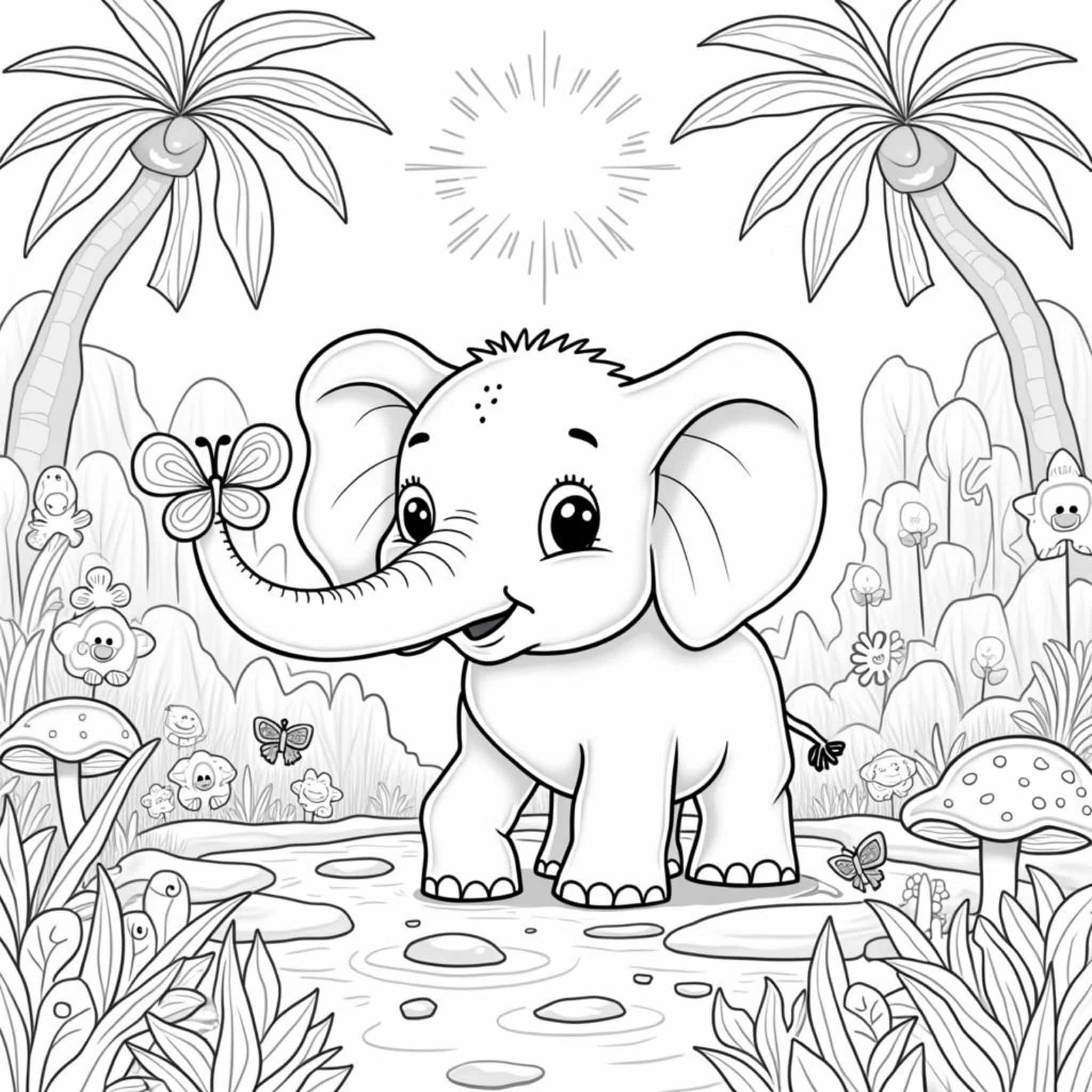 freundlicher-elefant-jungle-abenteuer.jpgcopyright-free-kostenlos-ausmalbild-malvorlage-coloringpage
