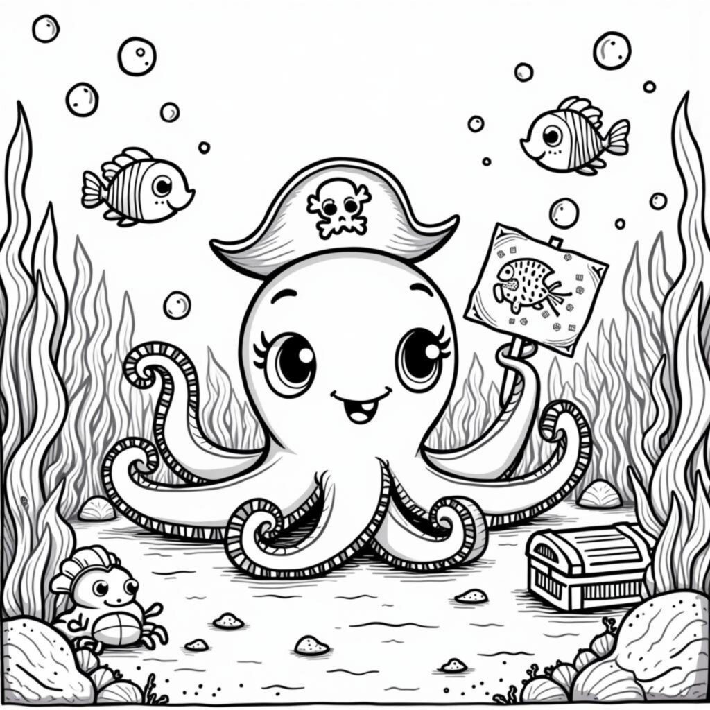 freundlicher-piratenkrake-abenteuer.jpgcopyright-free-kostenlos-ausmalbild-malvorlage-coloringpage