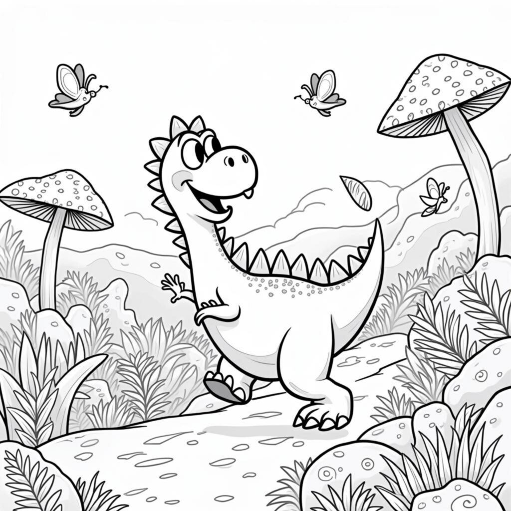 fryhlicher-dinosaurier-spielend.jpgcopyright-free-kostenlos-ausmalbild-malvorlage-coloringpage