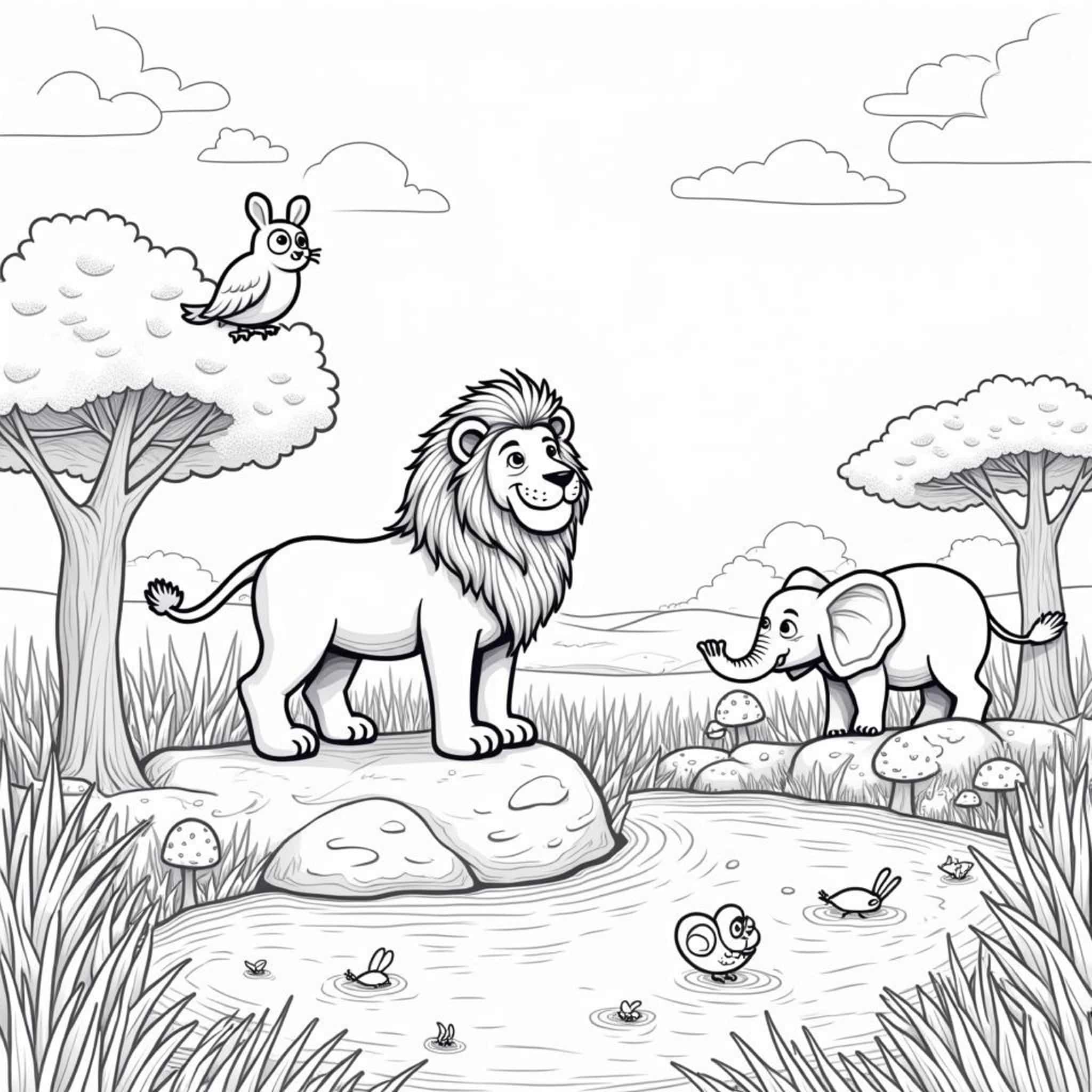 lebensfrohe-savanne-tiere.jpgcopyright-free-kostenlos-ausmalbild-malvorlage-coloringpage