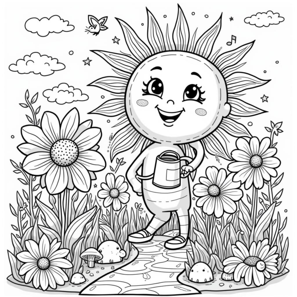 lustige-sonne-garten-blumen.jpgcopyright-free-kostenlos-ausmalbild-malvorlage-coloringpage